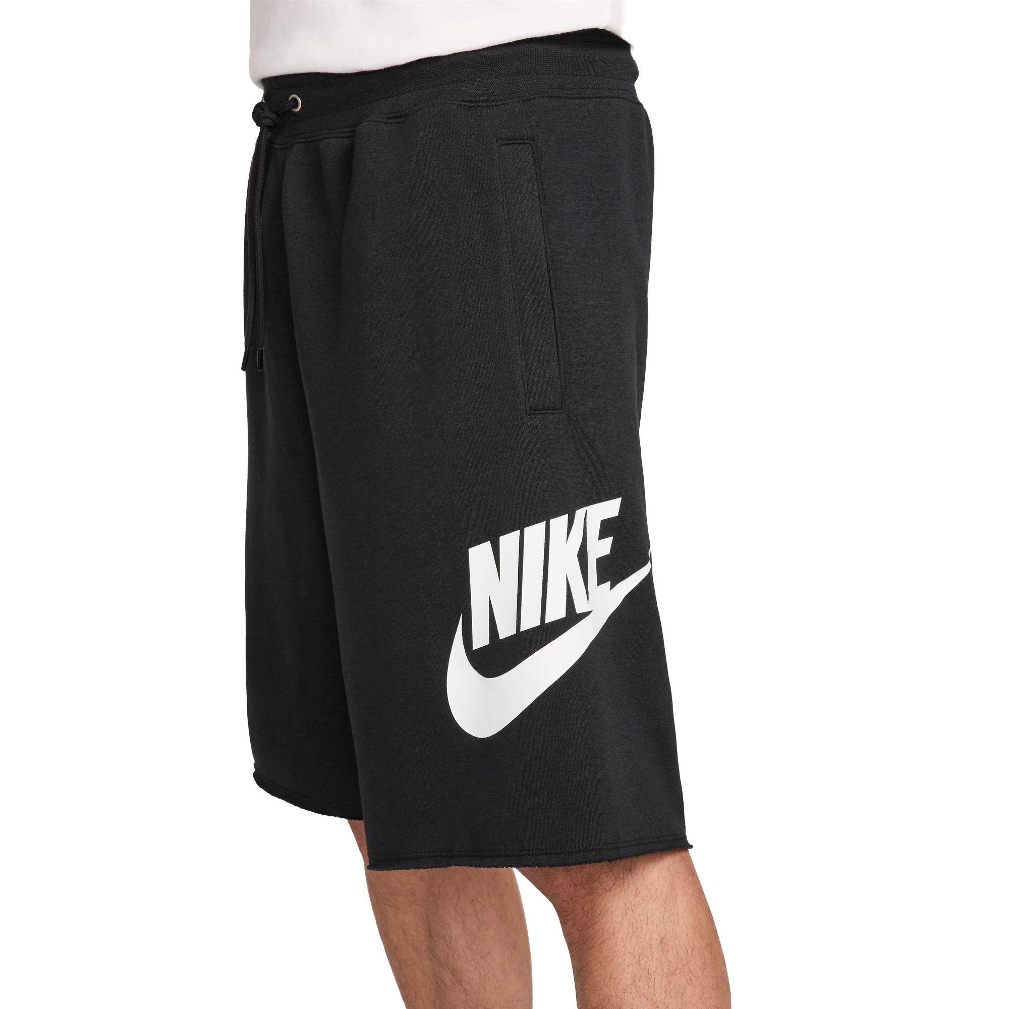 Nike Men's Club French Terry Alumni Shorts - Black - BLACK Thumbnail View 3