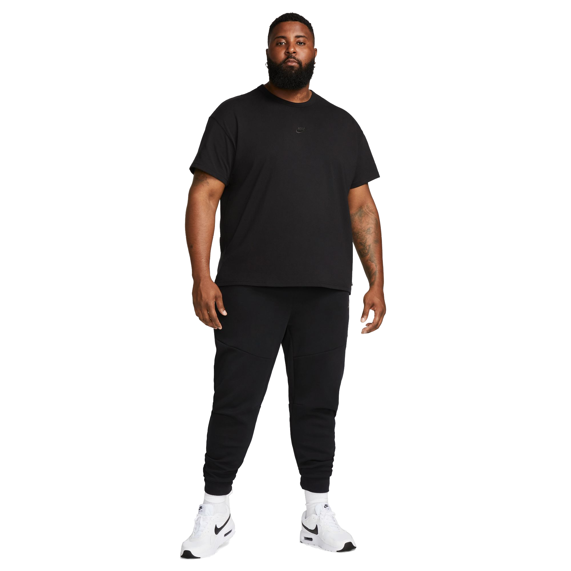 Nike Men's Sportswear Premium Essentials Tee-Black - BLACK Thumbnail View 5