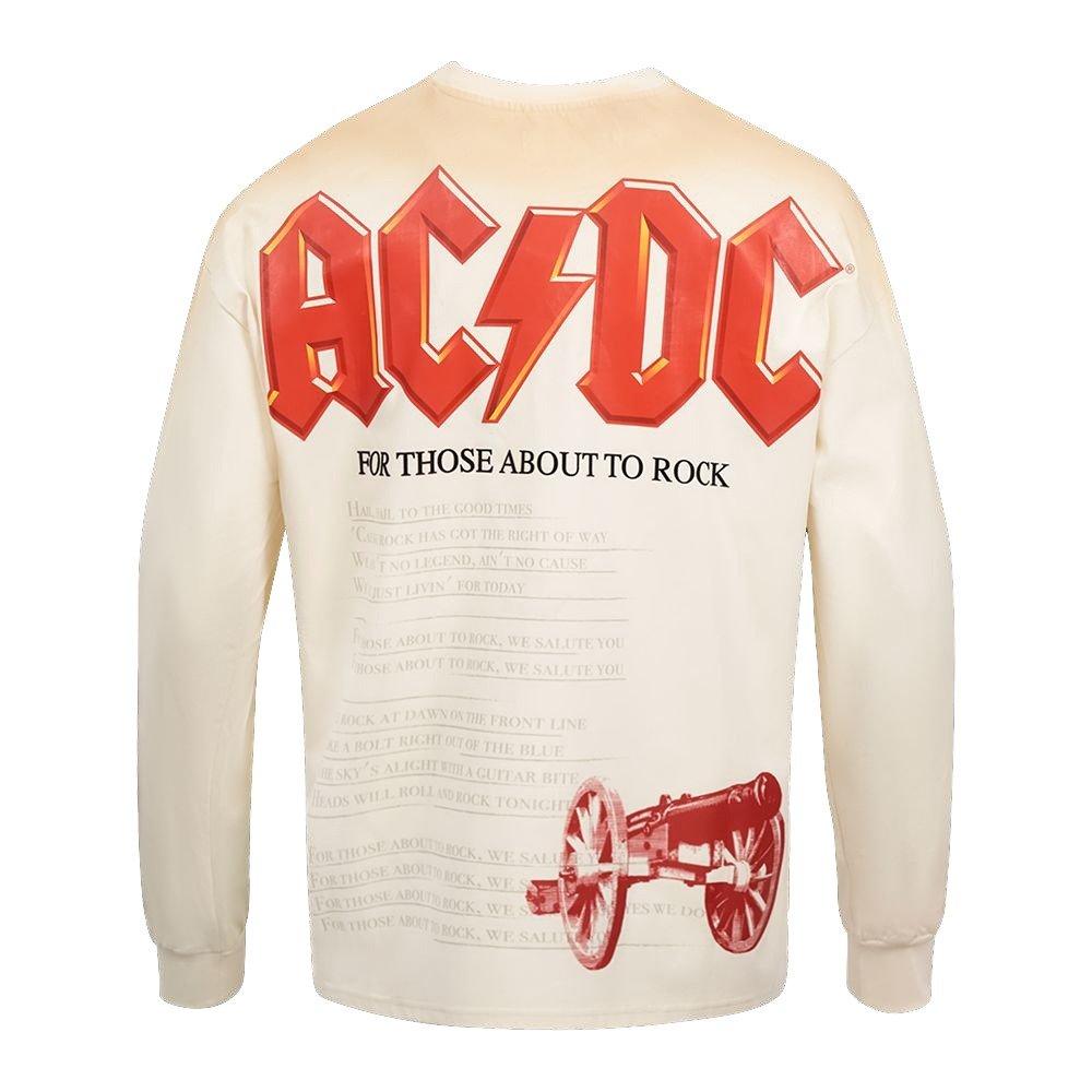 Freeze Max Men's ACDC About To Rock Long Sleeve Tee - CREAM Thumbnail View 2