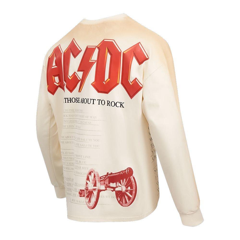 Freeze Max Men's ACDC About To Rock Long Sleeve Tee - CREAM Thumbnail View 4