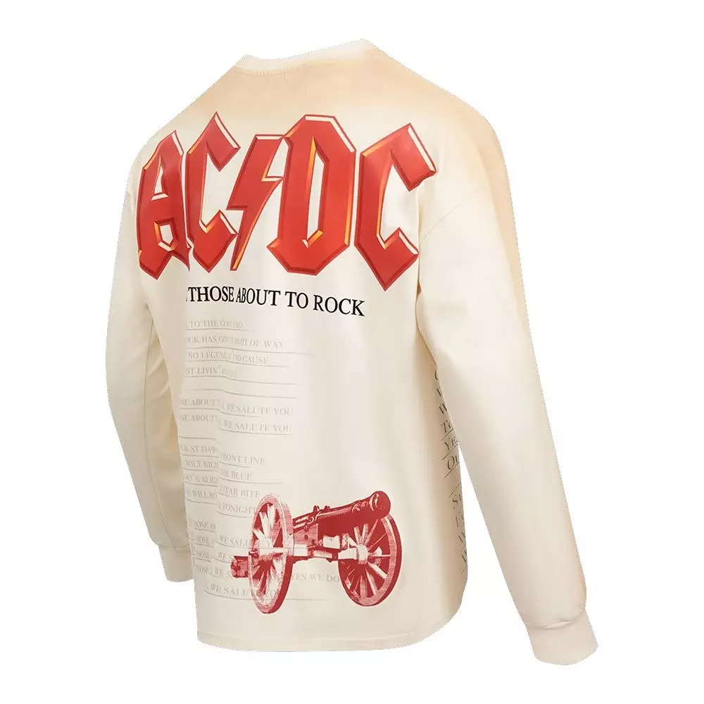 Freeze Max Men's ACDC About To Rock Long Sleeve Tee - CREAM