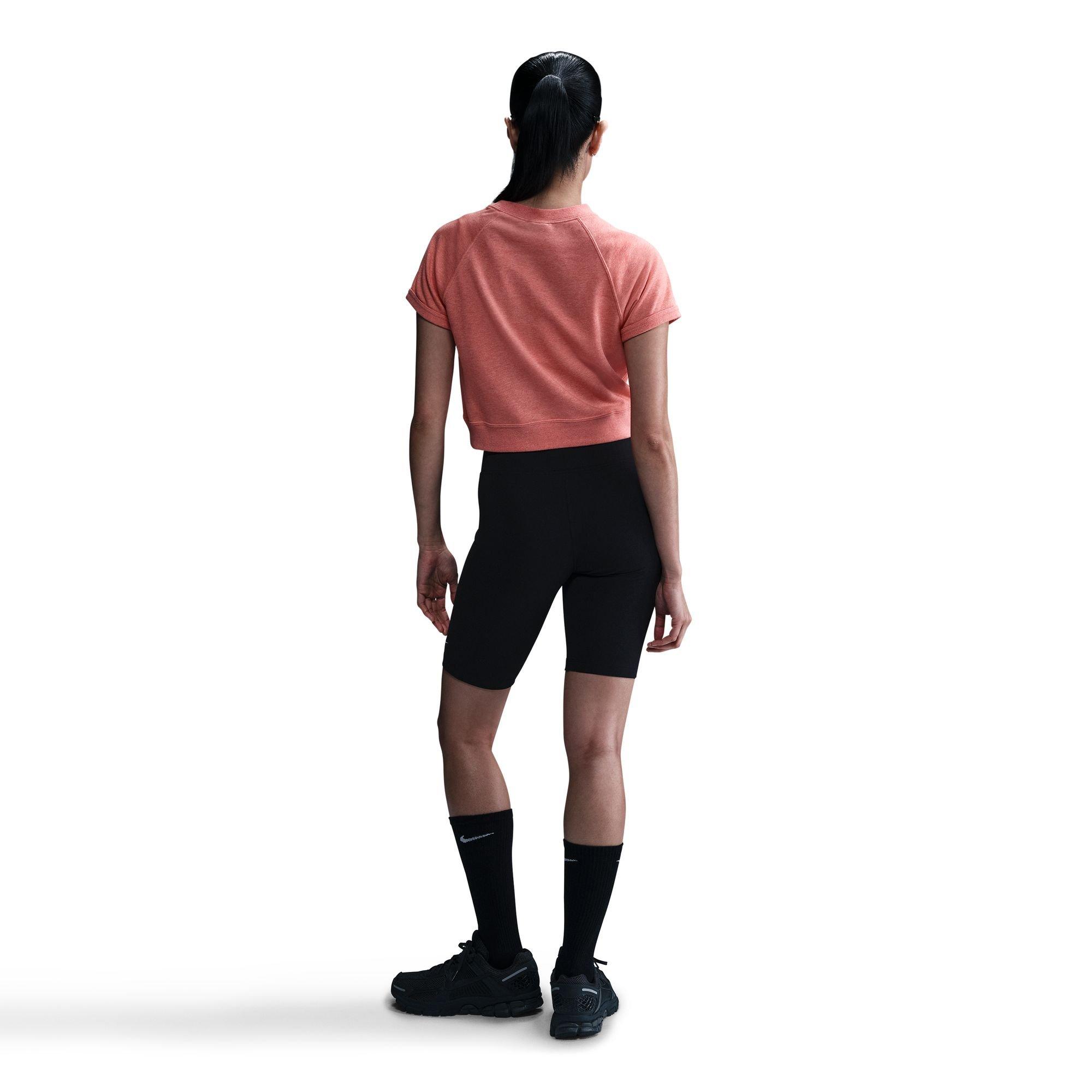 Nike Women's Sportswear Chill Terry French Terry Short-Sleeve Top - PEACH Thumbnail View 2