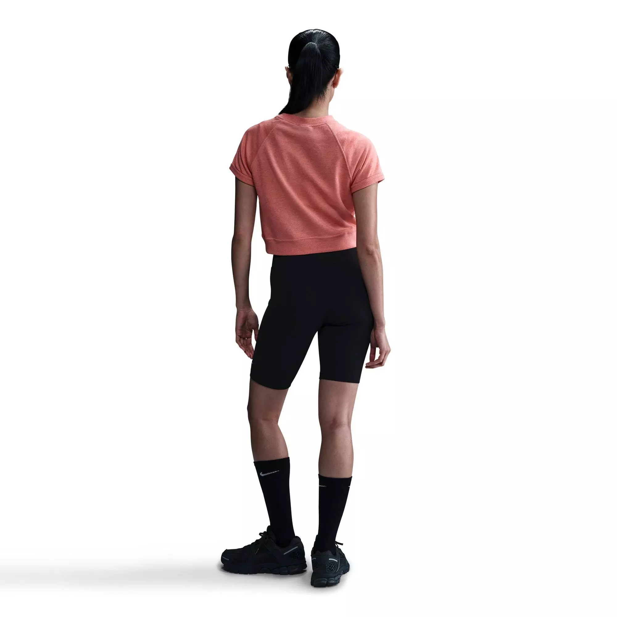 Nike Women's Sportswear Chill Terry French Terry Short-Sleeve Top - PEACH