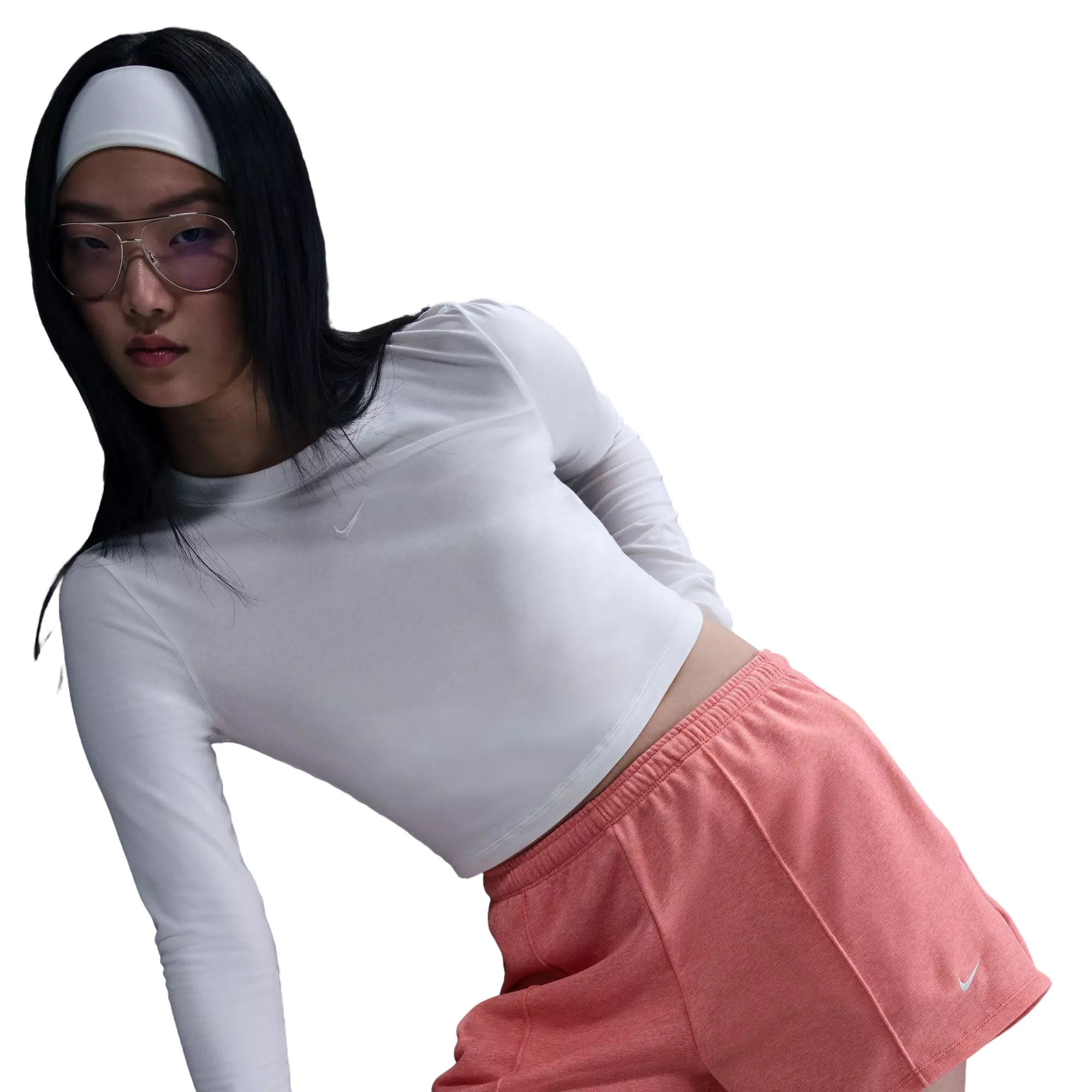 Nike Women's Sportswear Chill Terry Mid-Rise 4" French Terry Shorts - PEACH