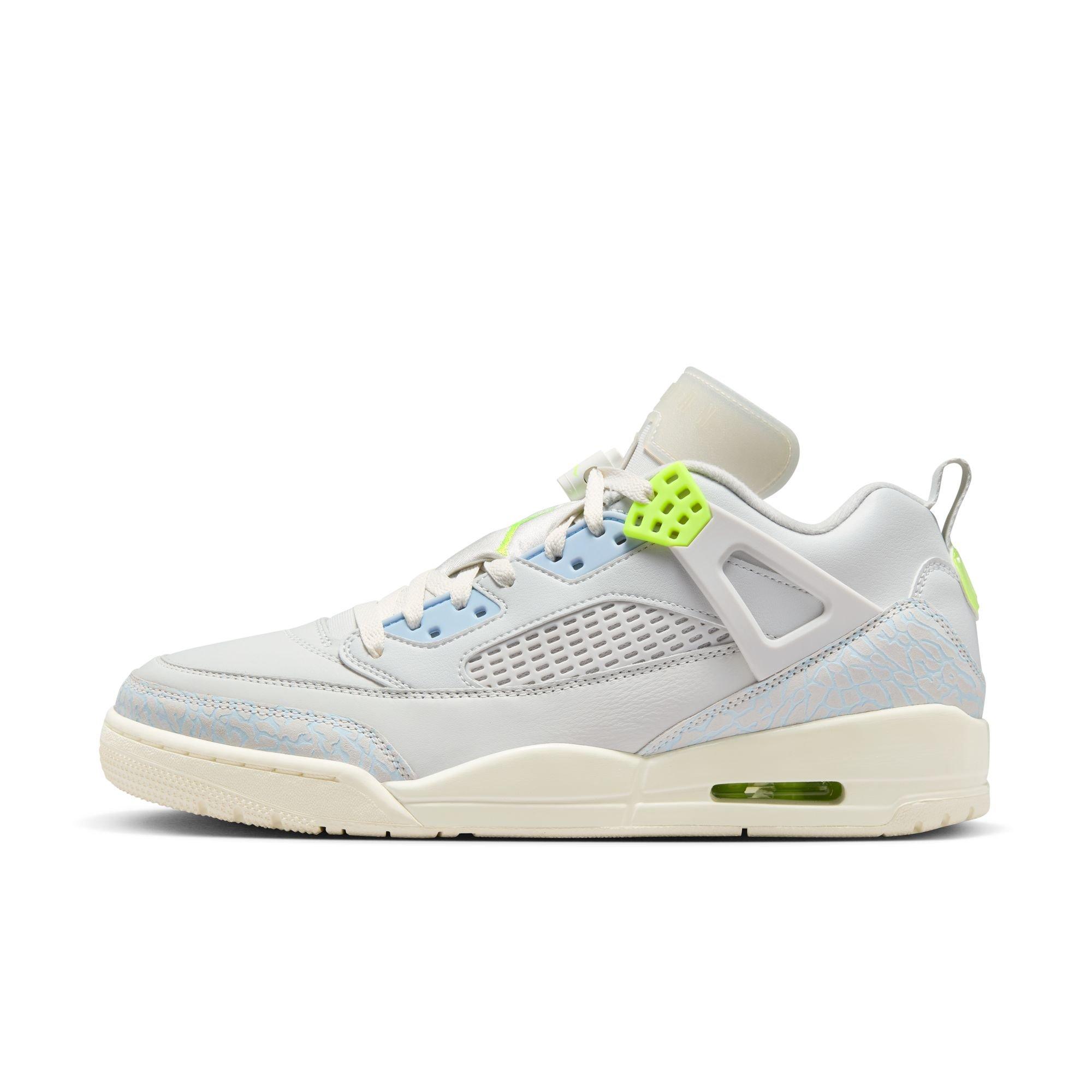 Jordan Spizike Low "Photon Dust/Volt/Sail/Coconut Milk" Men's Shoe - GREY/GREEN Thumbnail View 3