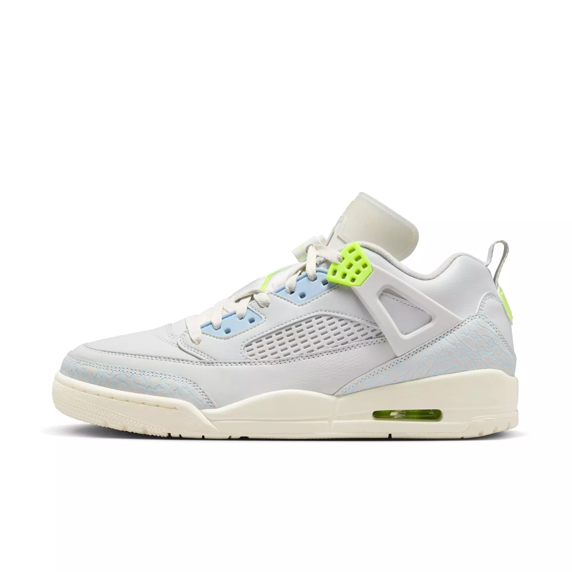 Jordan Spizike Low "Photon Dust/Volt/Sail/Coconut Milk" Men's Shoe - GREY/GREEN