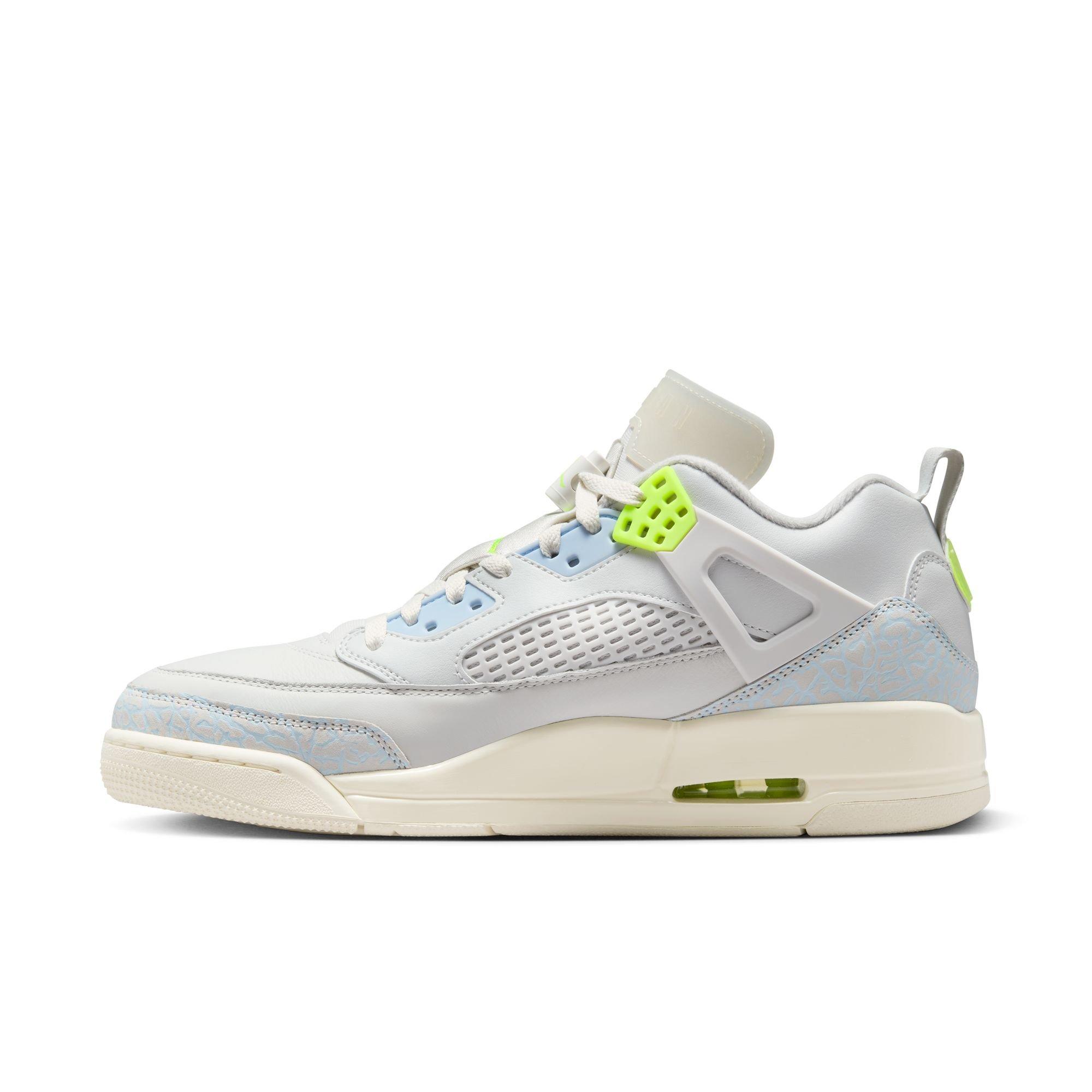 Jordan Spizike Low "Photon Dust/Volt/Sail/Coconut Milk" Men's Shoe - GREY/GREEN Thumbnail View 4