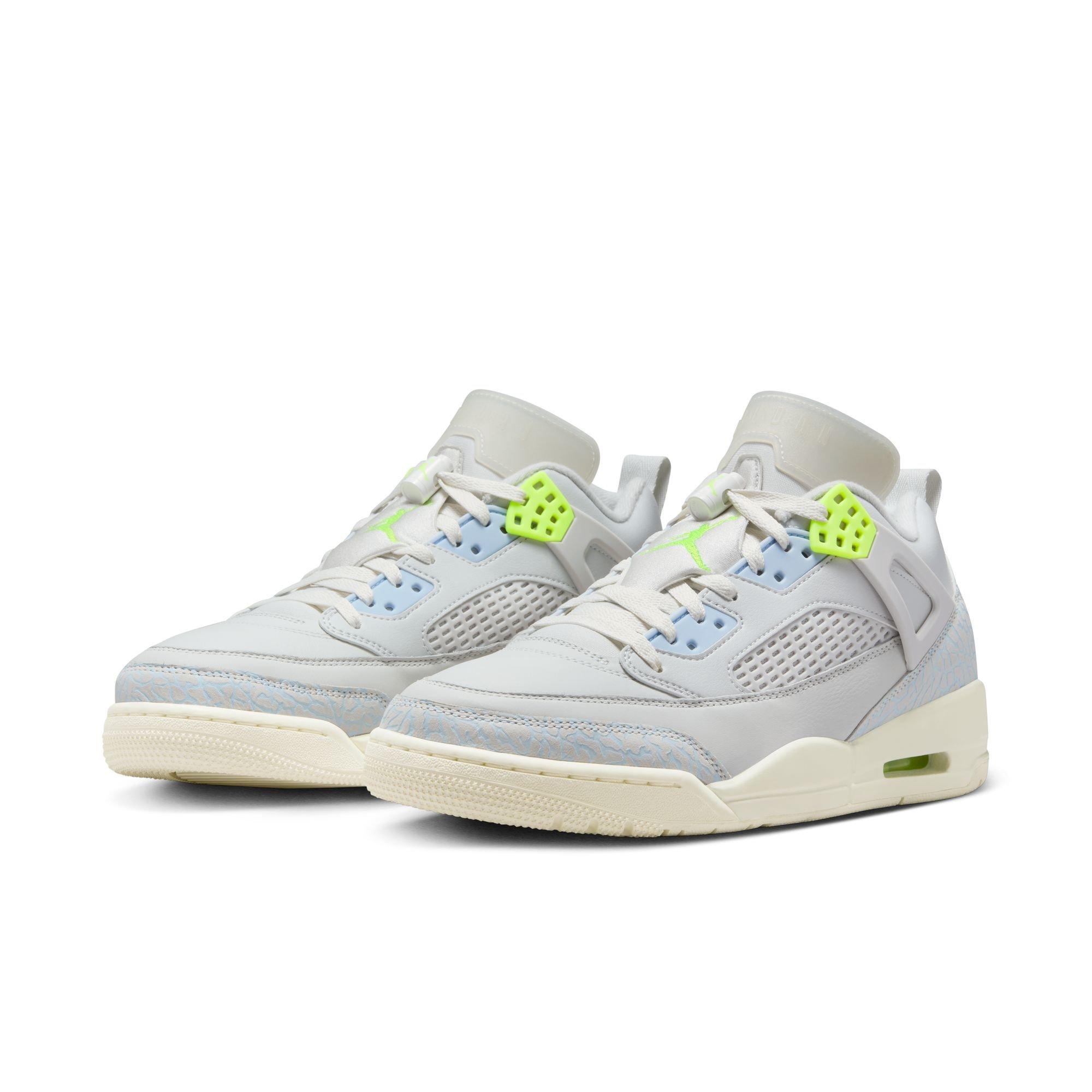 Jordan Spizike Low "Photon Dust/Volt/Sail/Coconut Milk" Men's Shoe - GREY/GREEN Thumbnail View 5