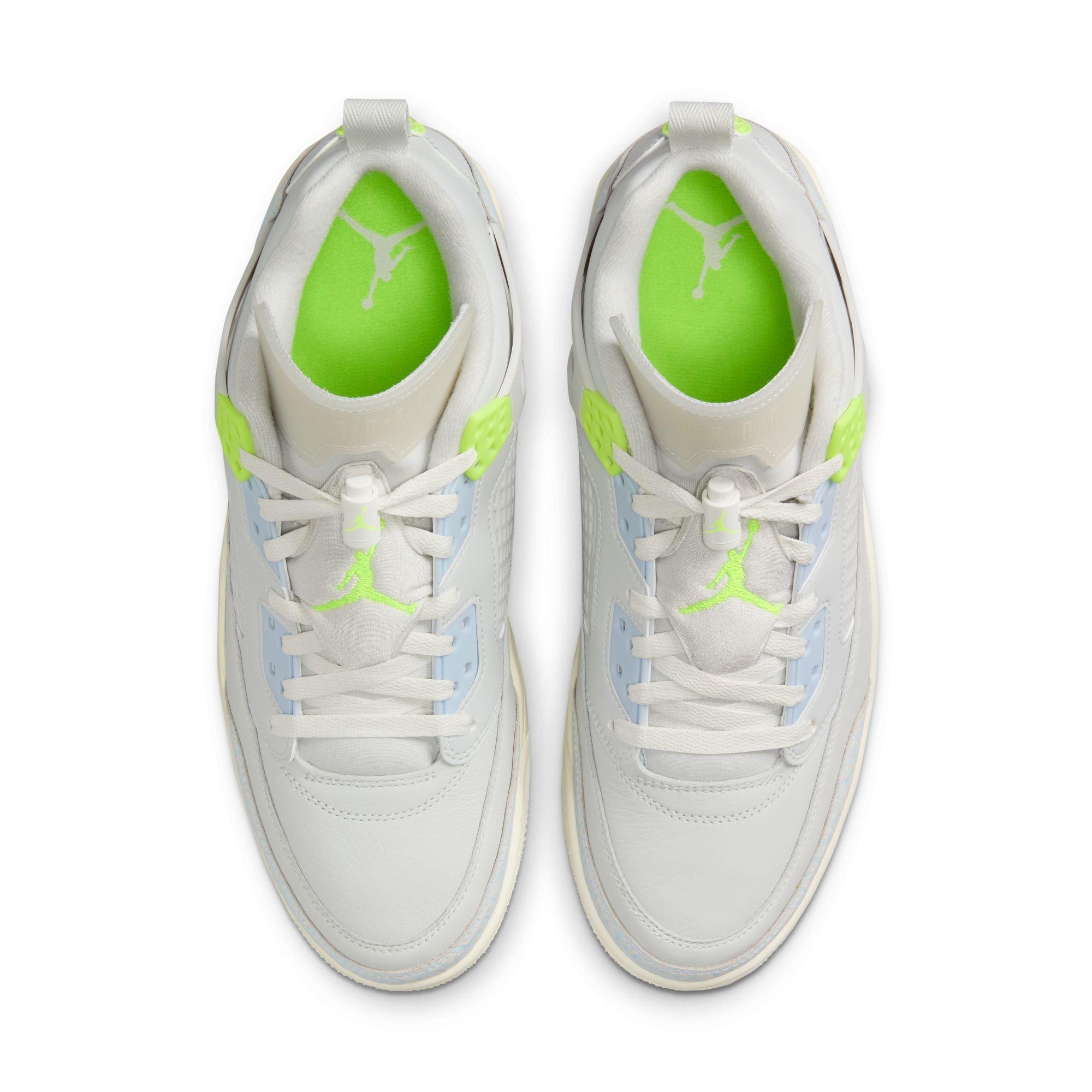 Jordan Spizike Low "Photon Dust/Volt/Sail/Coconut Milk" Men's Shoe - GREY/GREEN Thumbnail View 6