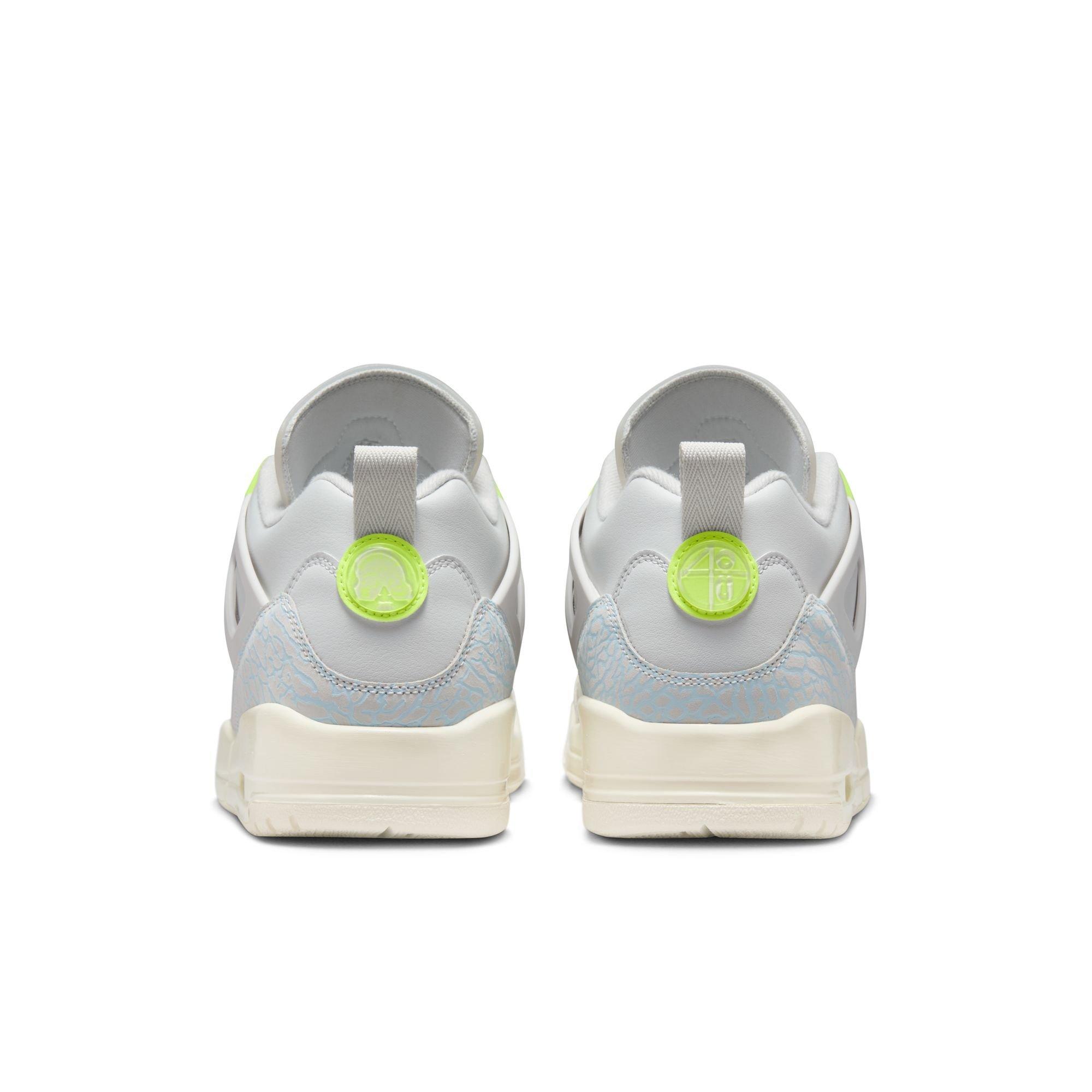 Jordan Spizike Low "Photon Dust/Volt/Sail/Coconut Milk" Men's Shoe - GREY/GREEN Thumbnail View 7