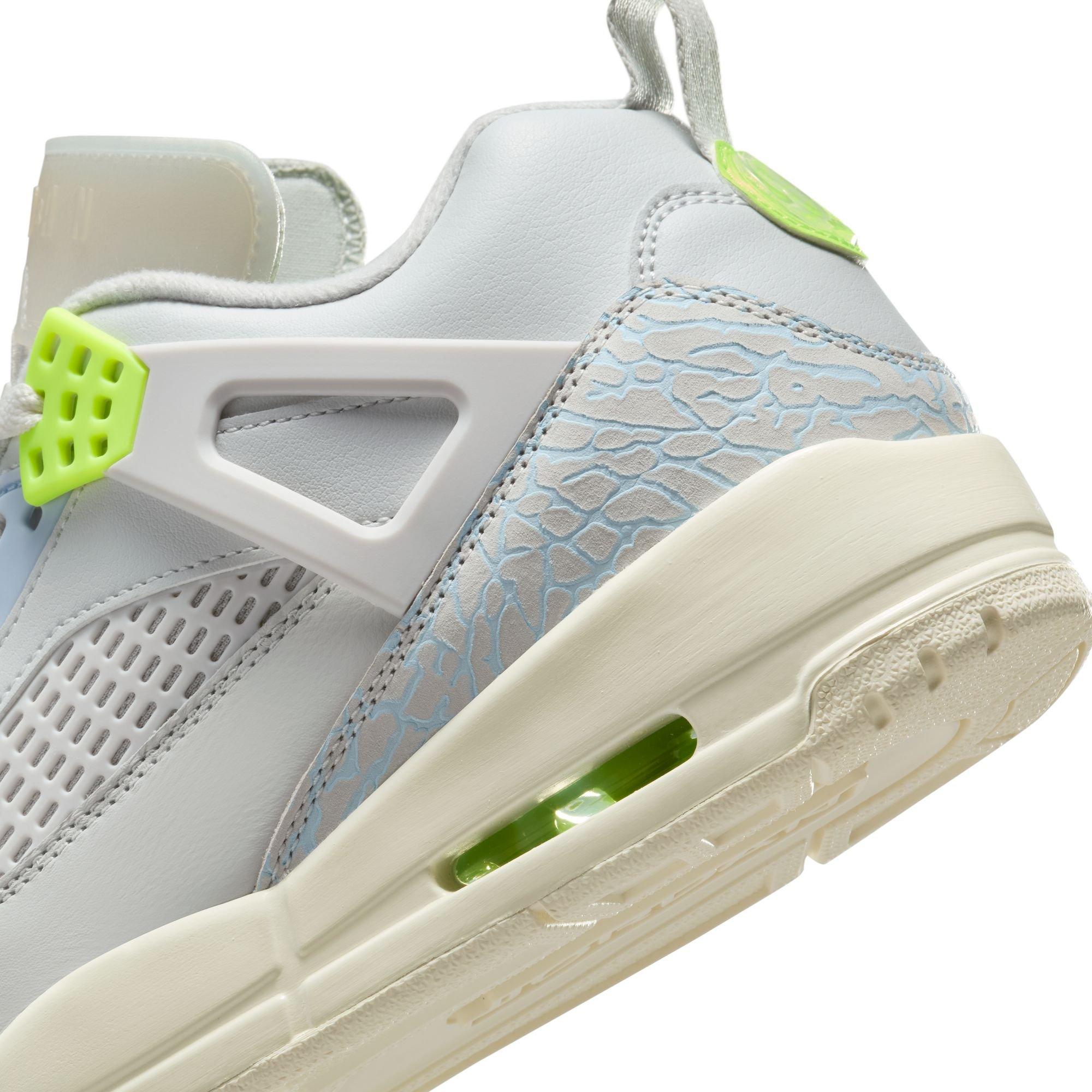 Jordan Spizike Low "Photon Dust/Volt/Sail/Coconut Milk" Men's Shoe - GREY/GREEN Thumbnail View 10