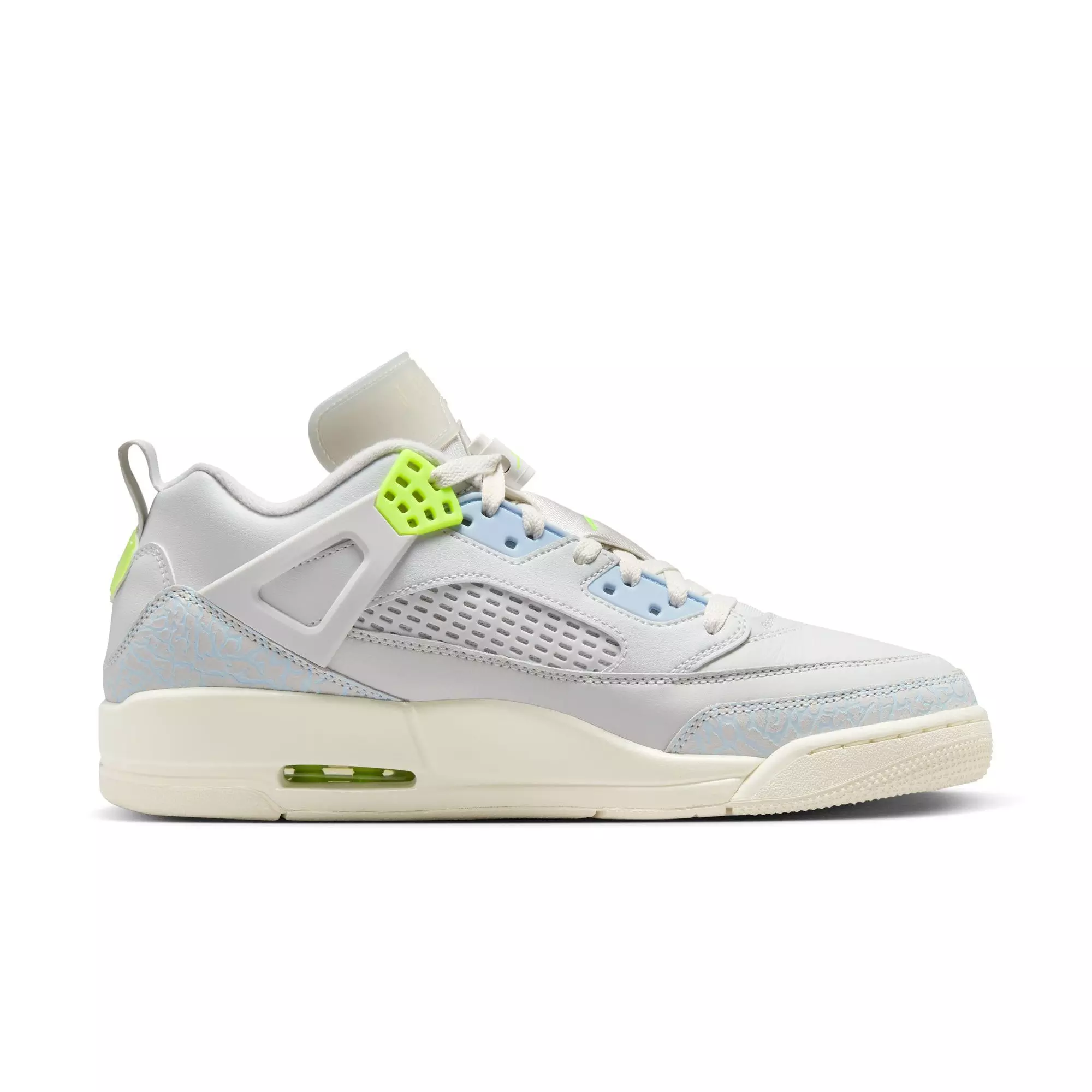 Jordan Spizike Low "Photon Dust/Volt/Sail/Coconut Milk" Men's Shoe - GREY/GREEN