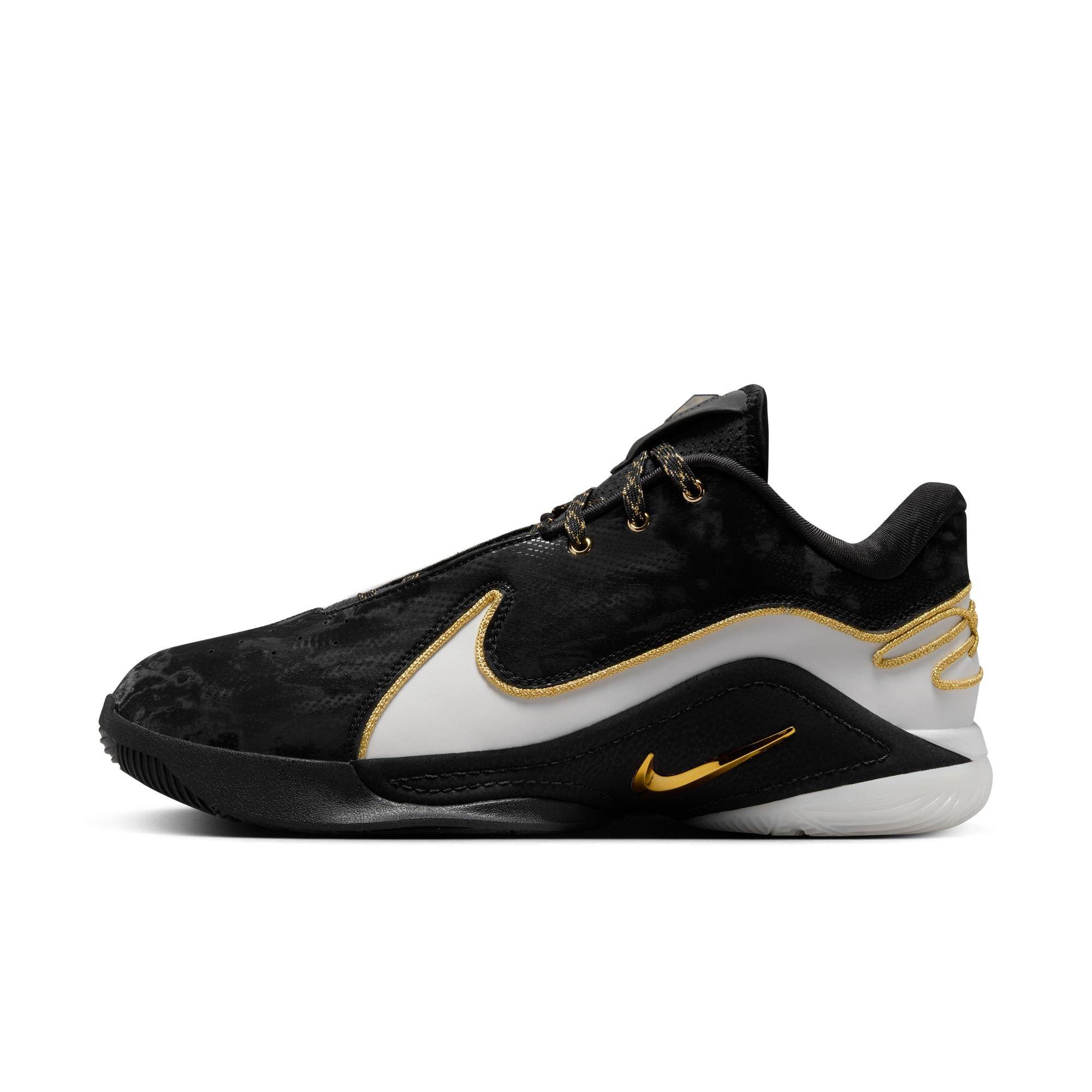 Nike LeBron XXII "Mogul" Men's Basketball Shoe - WHITE/BLACK/GOLD Thumbnail View 3