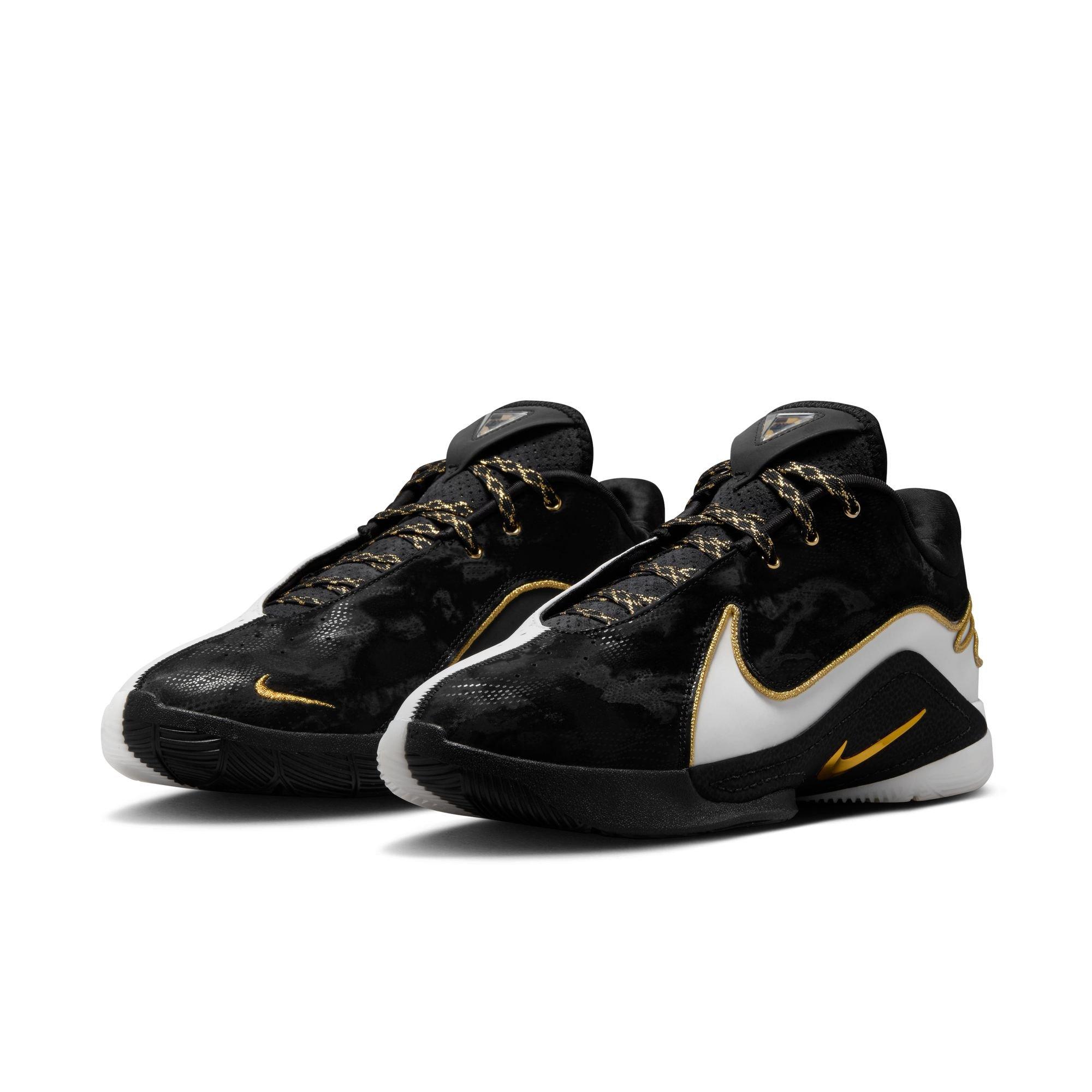 Nike LeBron XXII "Mogul" Men's Basketball Shoe - WHITE/BLACK/GOLD Thumbnail View 5