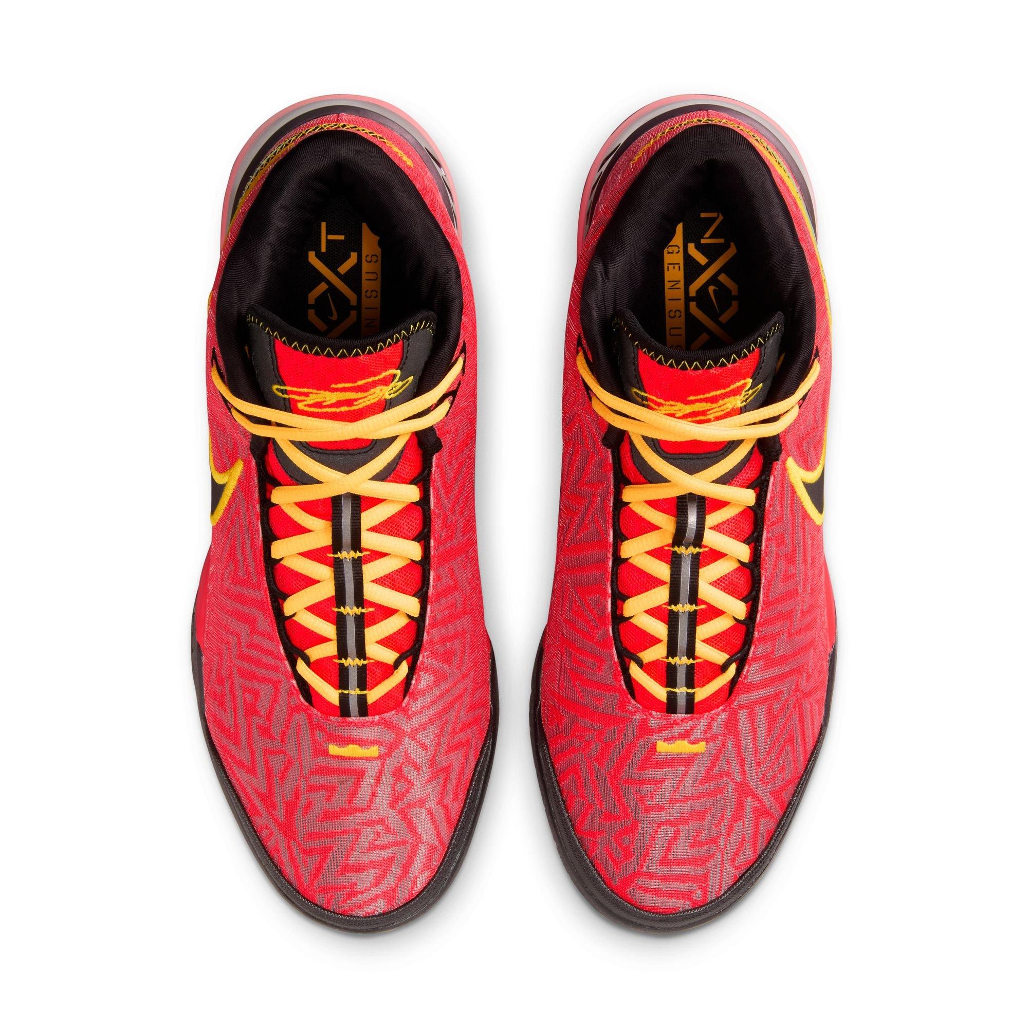 Nike LeBron NXXT Genisus "Radiation" Men's Basketball Shoe - BRIGHT CRIMSON/LASER ORANGE/BLACK Thumbnail View 13