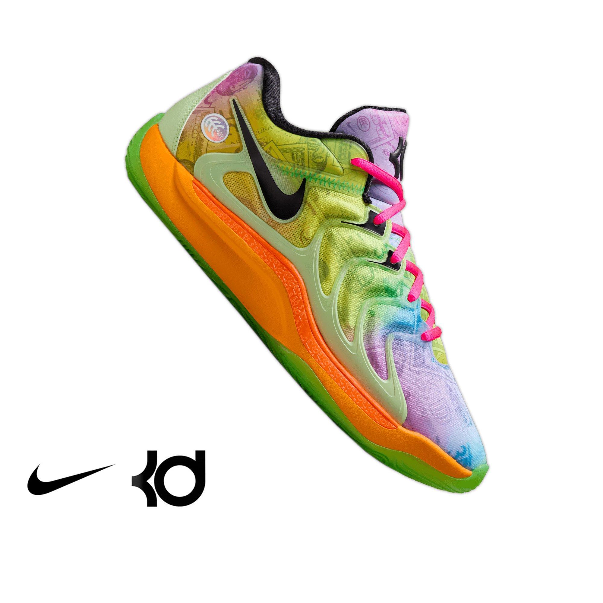 Nike KD17 "Easy Money" Men's Basketball Shoe -  BARELY VOLT/BALTIC BLUE/HYPER PINK