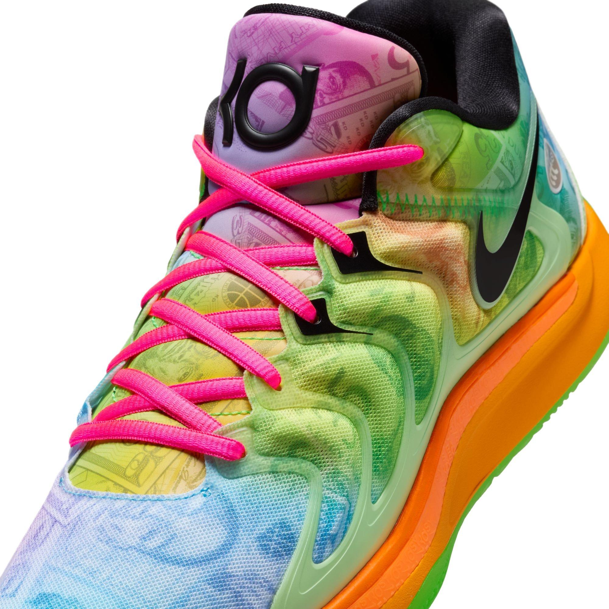 Nike KD17 "Easy Money" Men's Basketball Shoe -  BARELY VOLT/BALTIC BLUE/HYPER PINK Thumbnail View 4