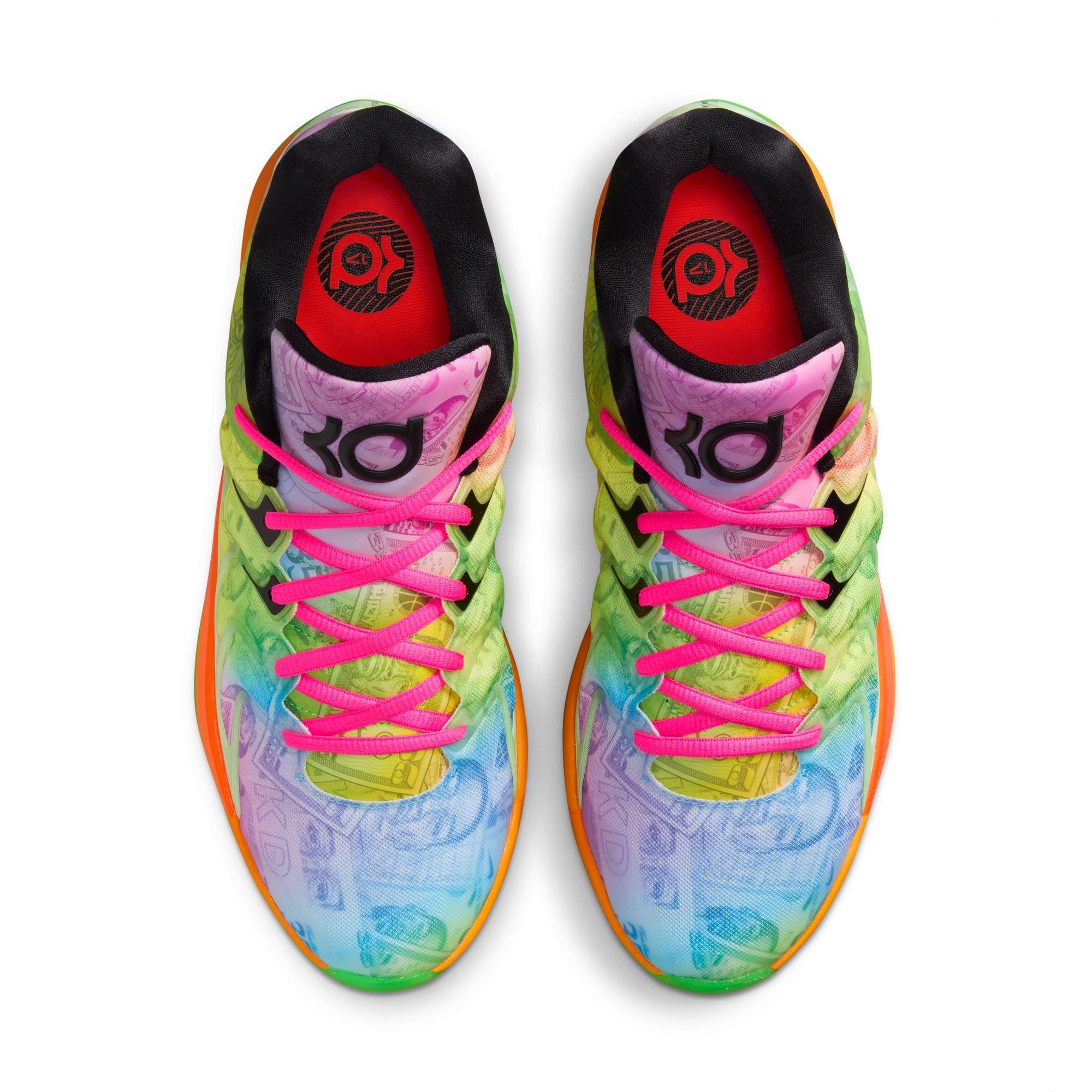 Nike KD17 "Easy Money" Men's Basketball Shoe -  BARELY VOLT/BALTIC BLUE/HYPER PINK Thumbnail View 9