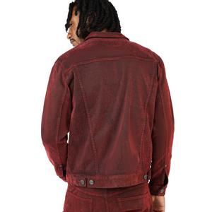 Smoke Rise Men's Flocked Cargo Jacket - Red Merino