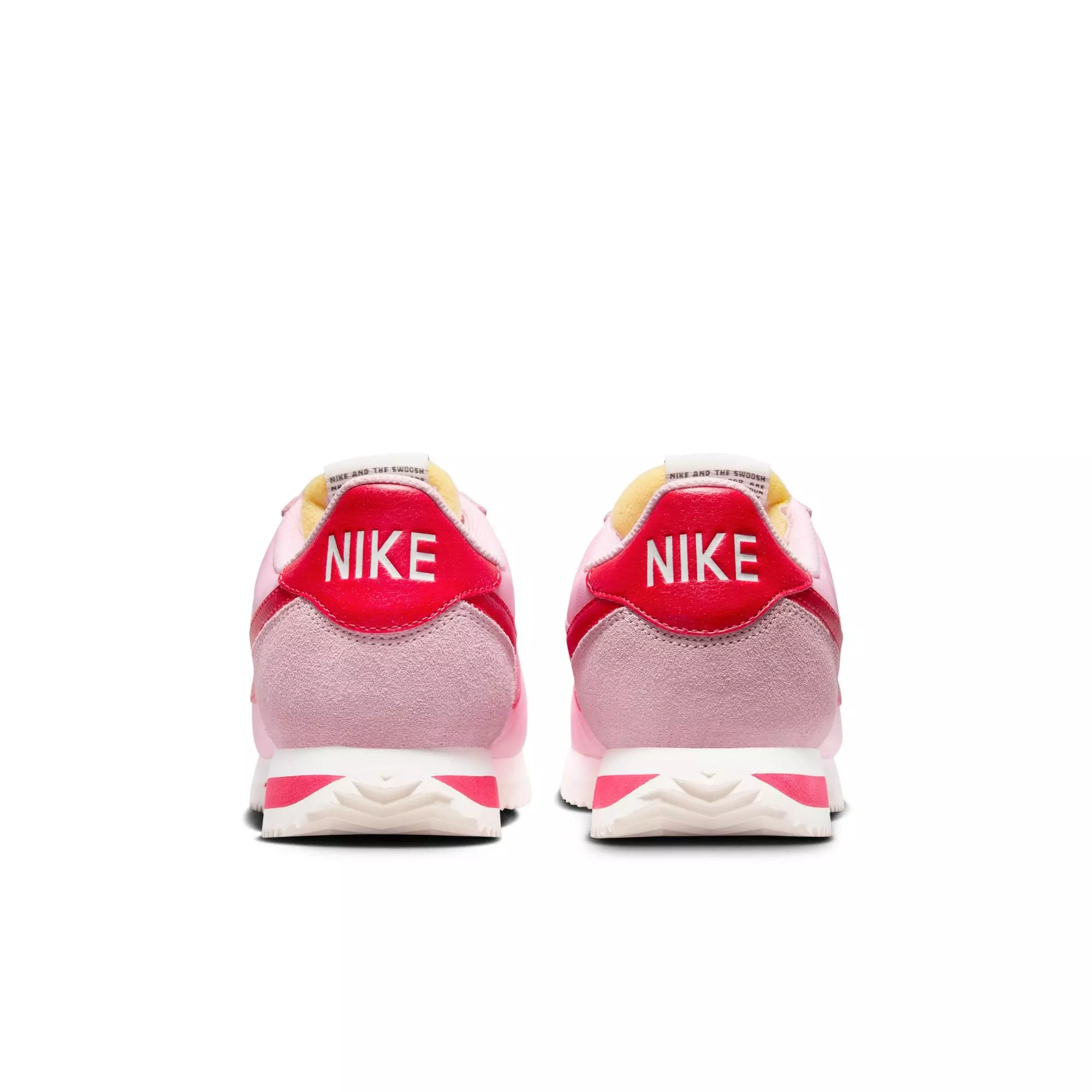 Nike Cortez Textile "Med Soft Pink/Fire Red/Sail/Team Orange" Women's Shoe - PINK/RED