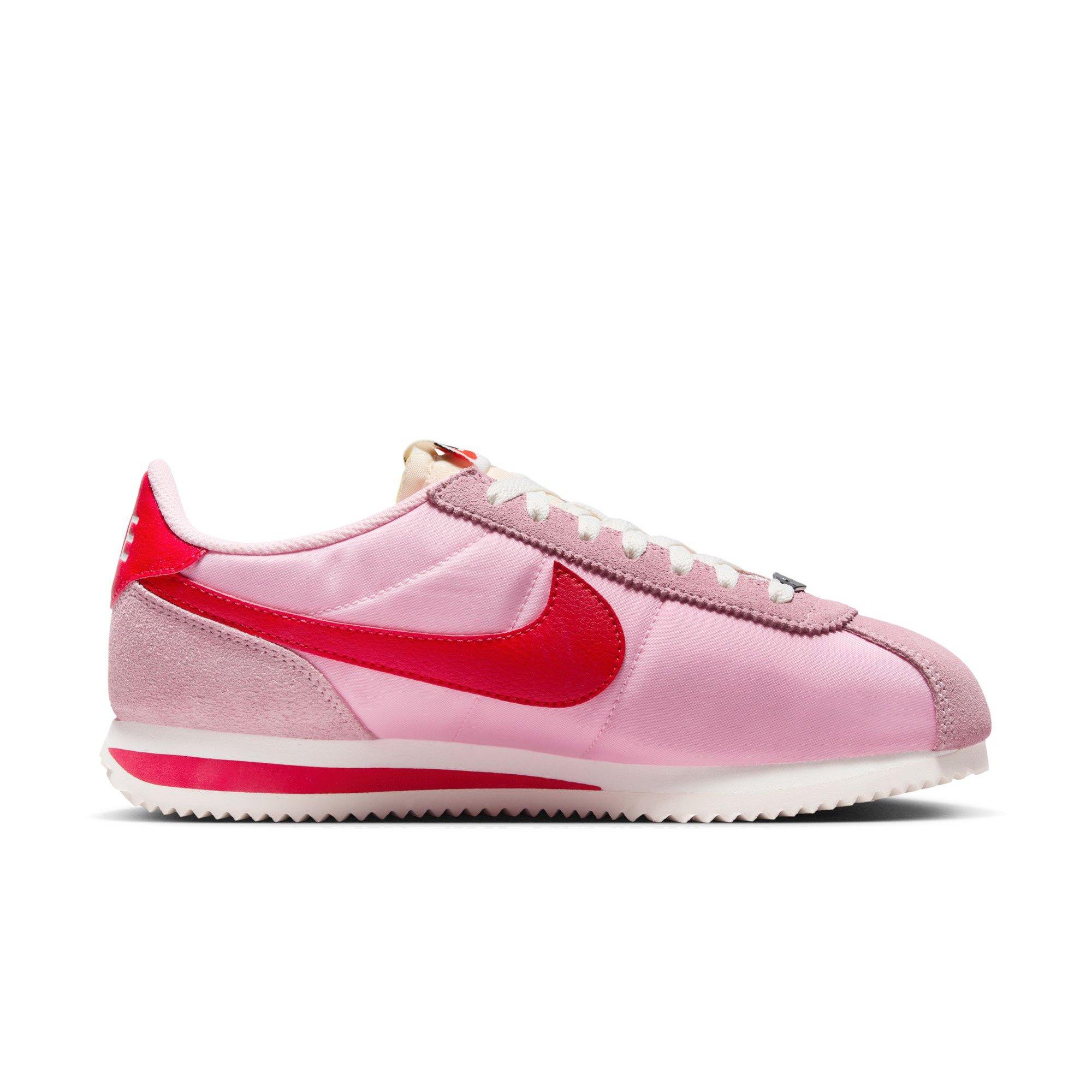 Nike Cortez Textile "Med Soft Pink/Fire Red/Sail/Team Orange" Women's Shoe - PINK/RED Thumbnail View 2