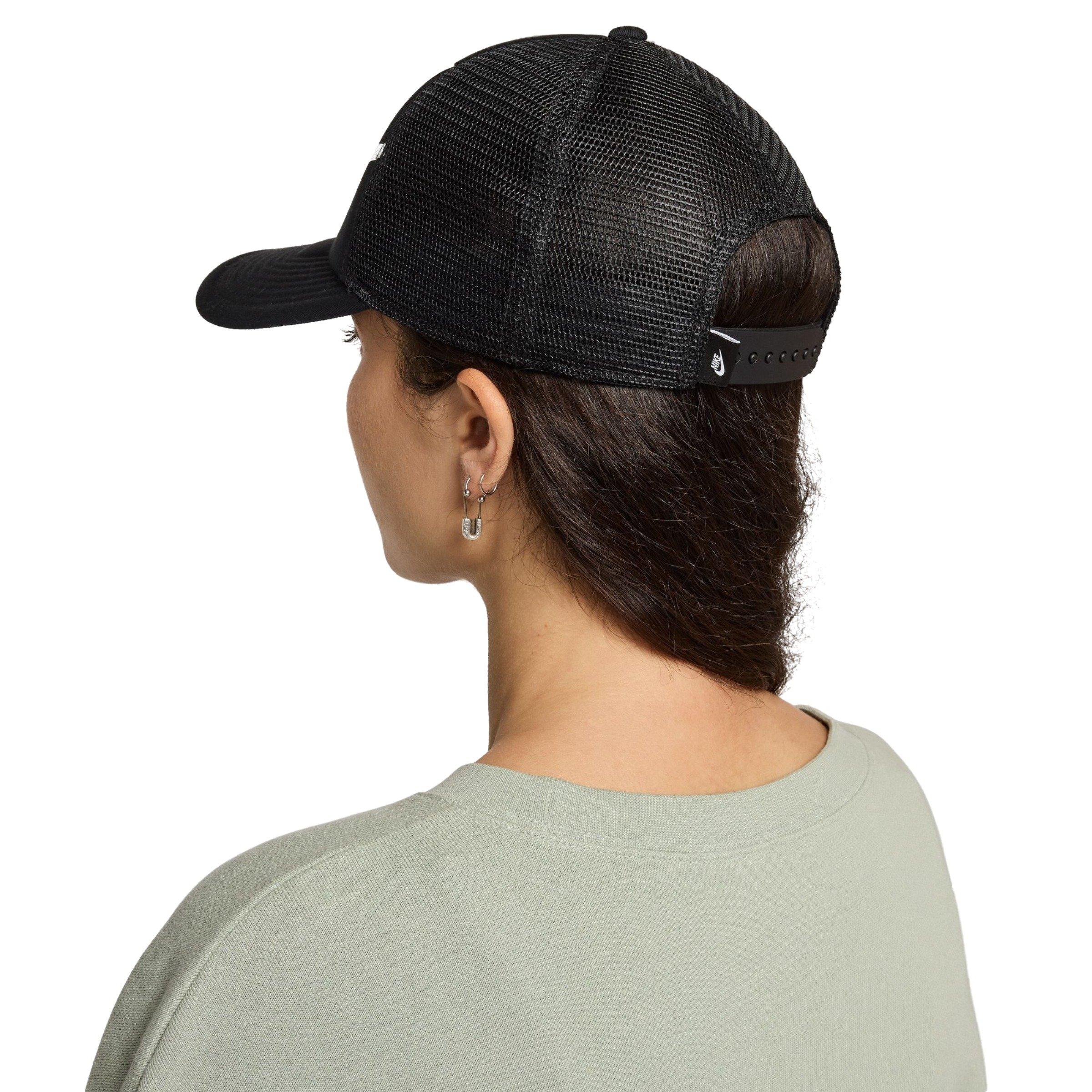 Nike Rise Trucker Hat-Black - BLACK/WHITE Thumbnail View 4