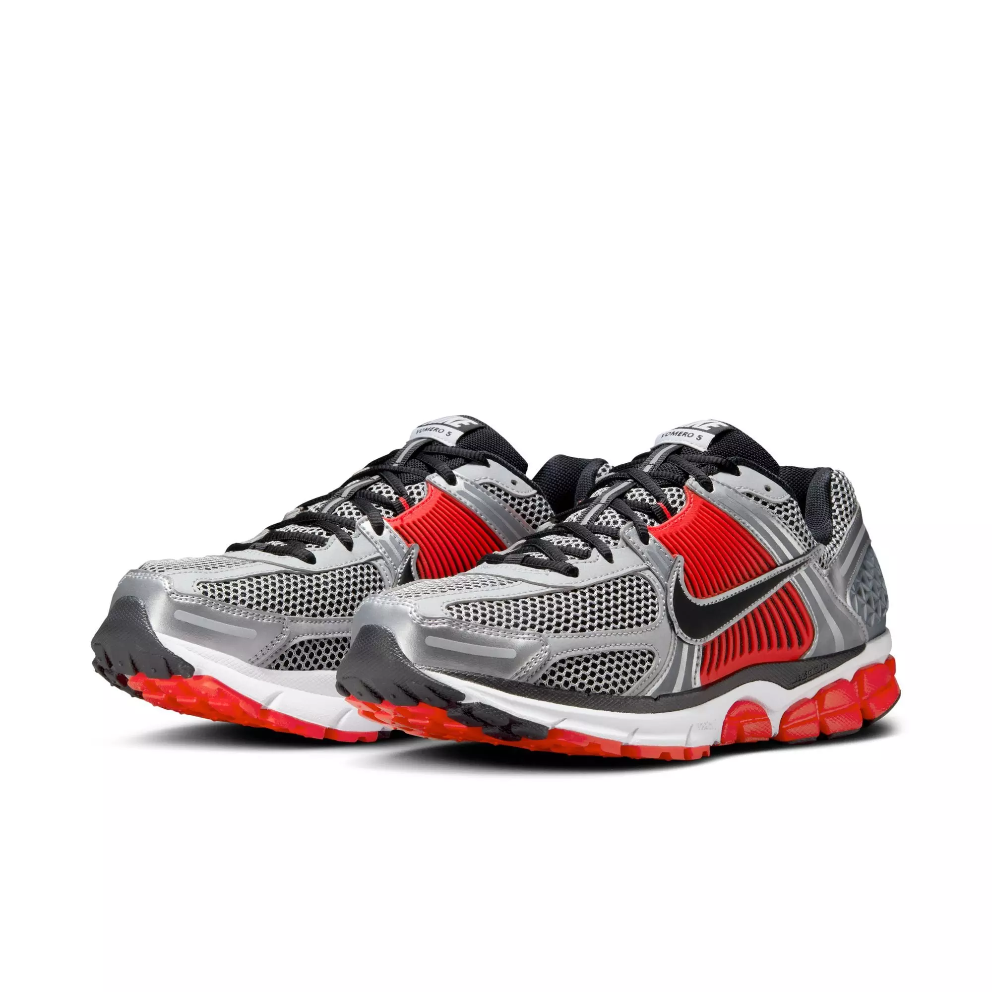 Nike Zoom Vomero 5 "Metallic Silver/Black/FLT Silver" Men's Shoe - RED/SILVER