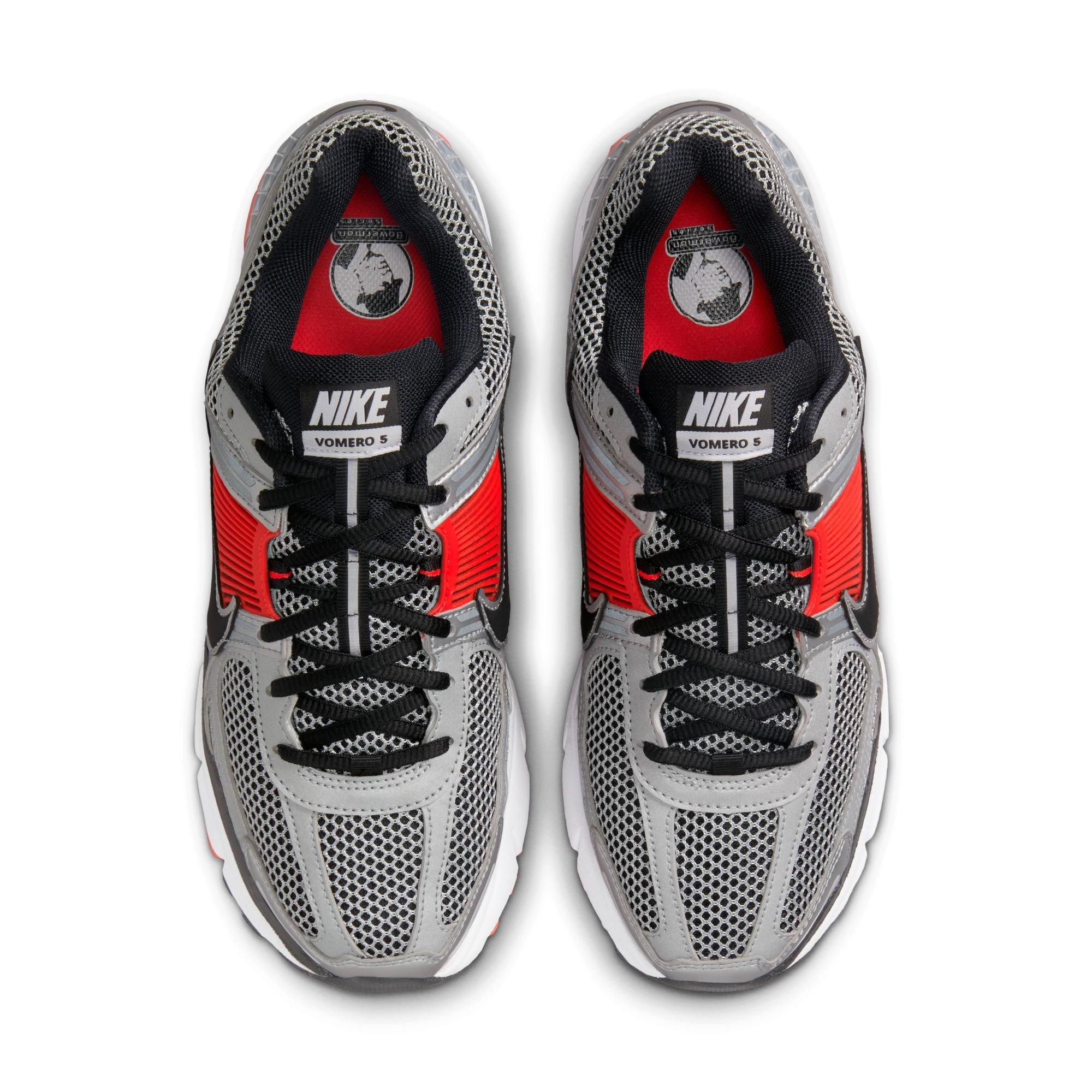 Nike Zoom Vomero 5 "Metallic Silver/Black/FLT Silver" Men's Shoe - RED/SILVER Thumbnail View 6
