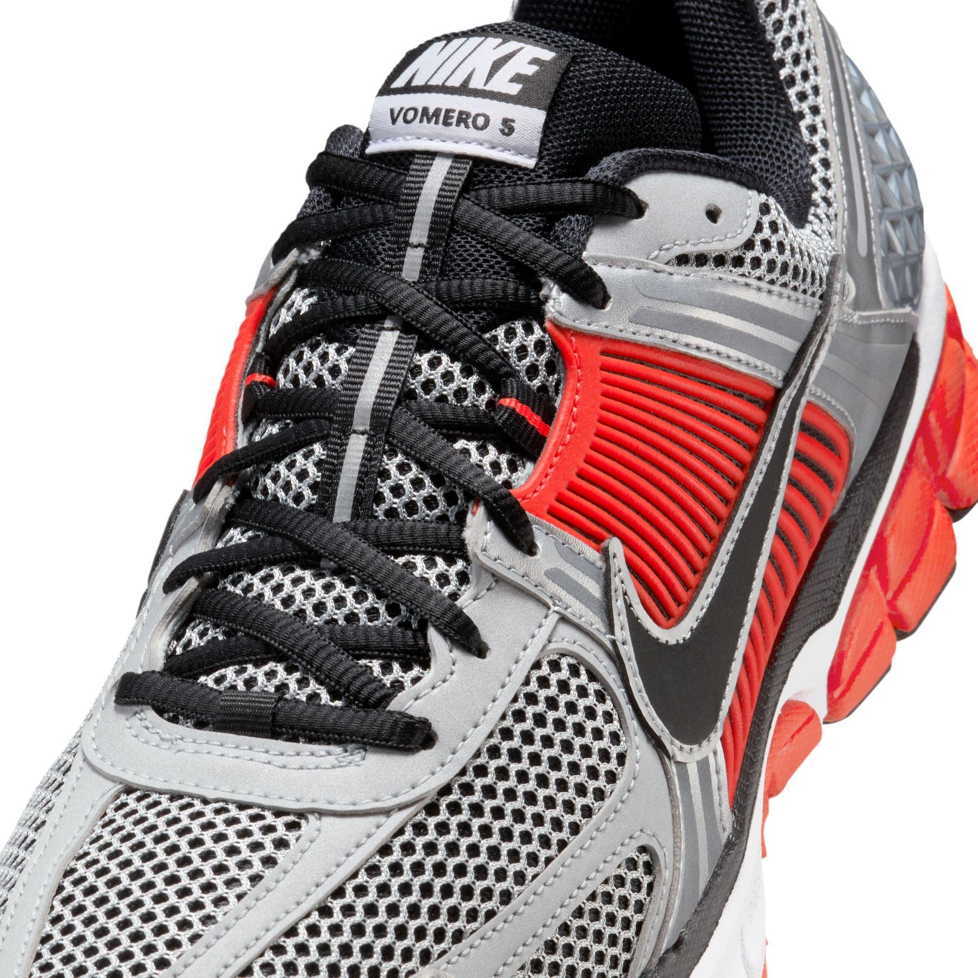 Nike Zoom Vomero 5 "Metallic Silver/Black/FLT Silver" Men's Shoe - RED/SILVER Thumbnail View 10