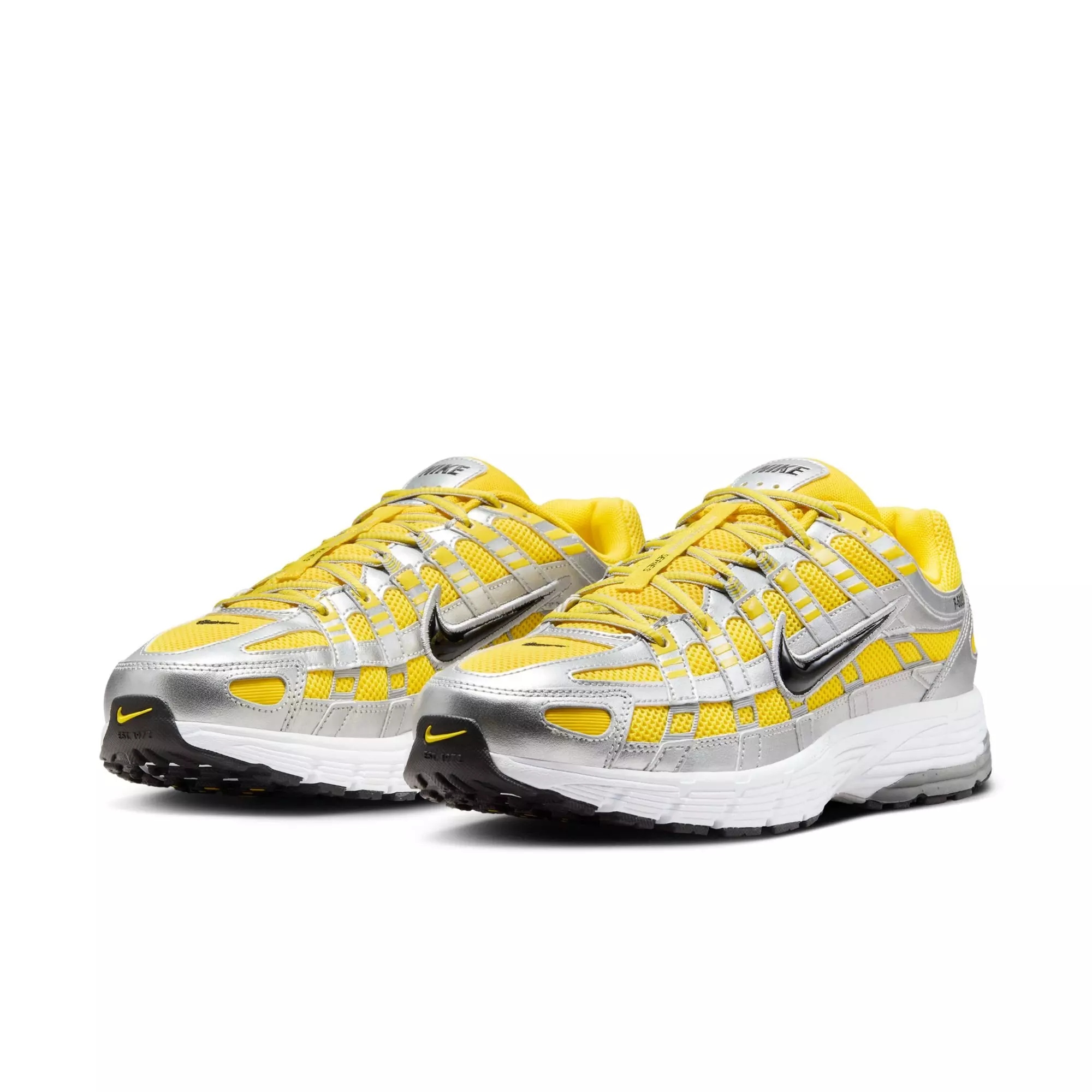 Nike P-6000 "Lightening/Black/Metallic Silver/White" Men's Shoe - YELLOW/WHITE