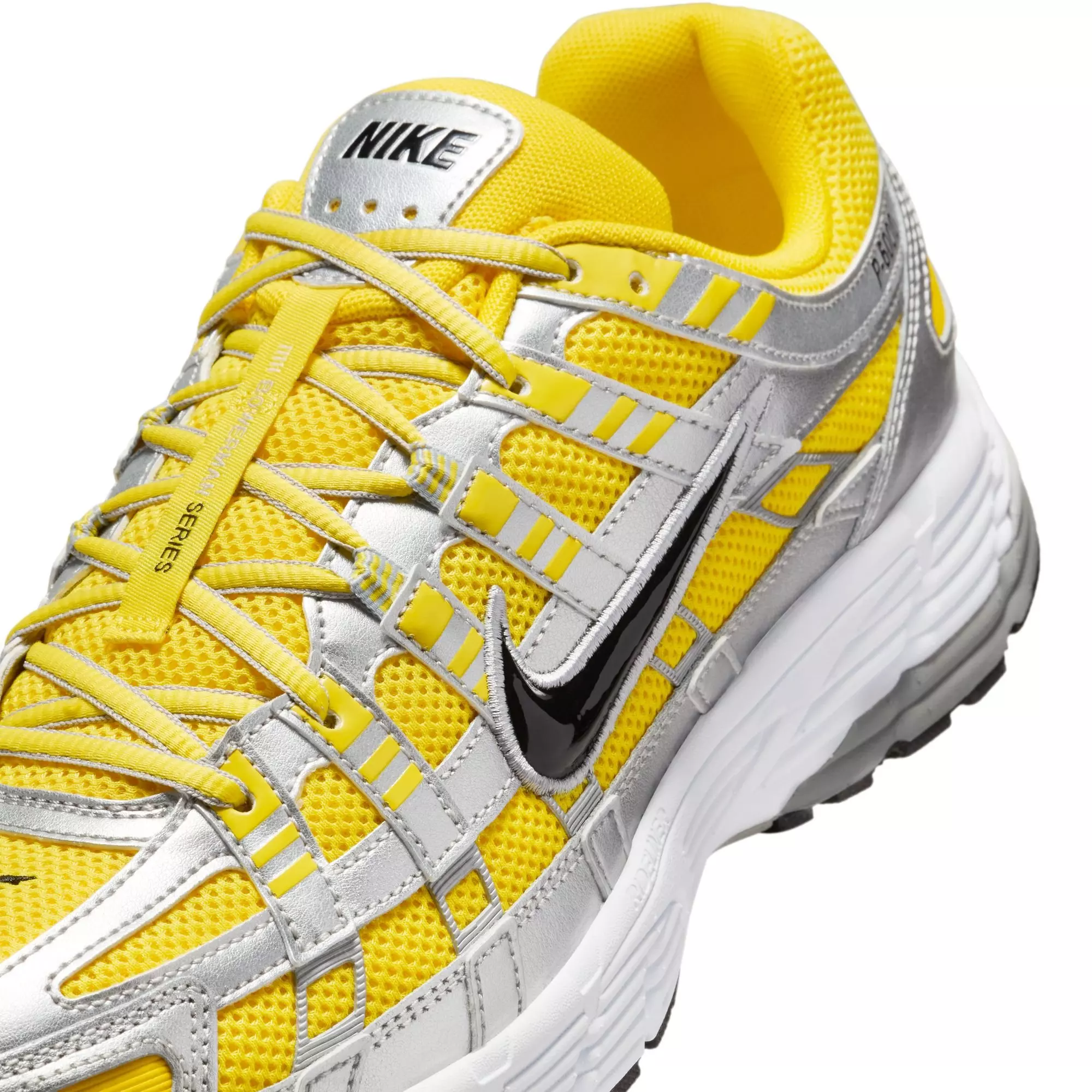 Nike P-6000 "Lightening/Black/Metallic Silver/White" Men's Shoe - YELLOW/WHITE