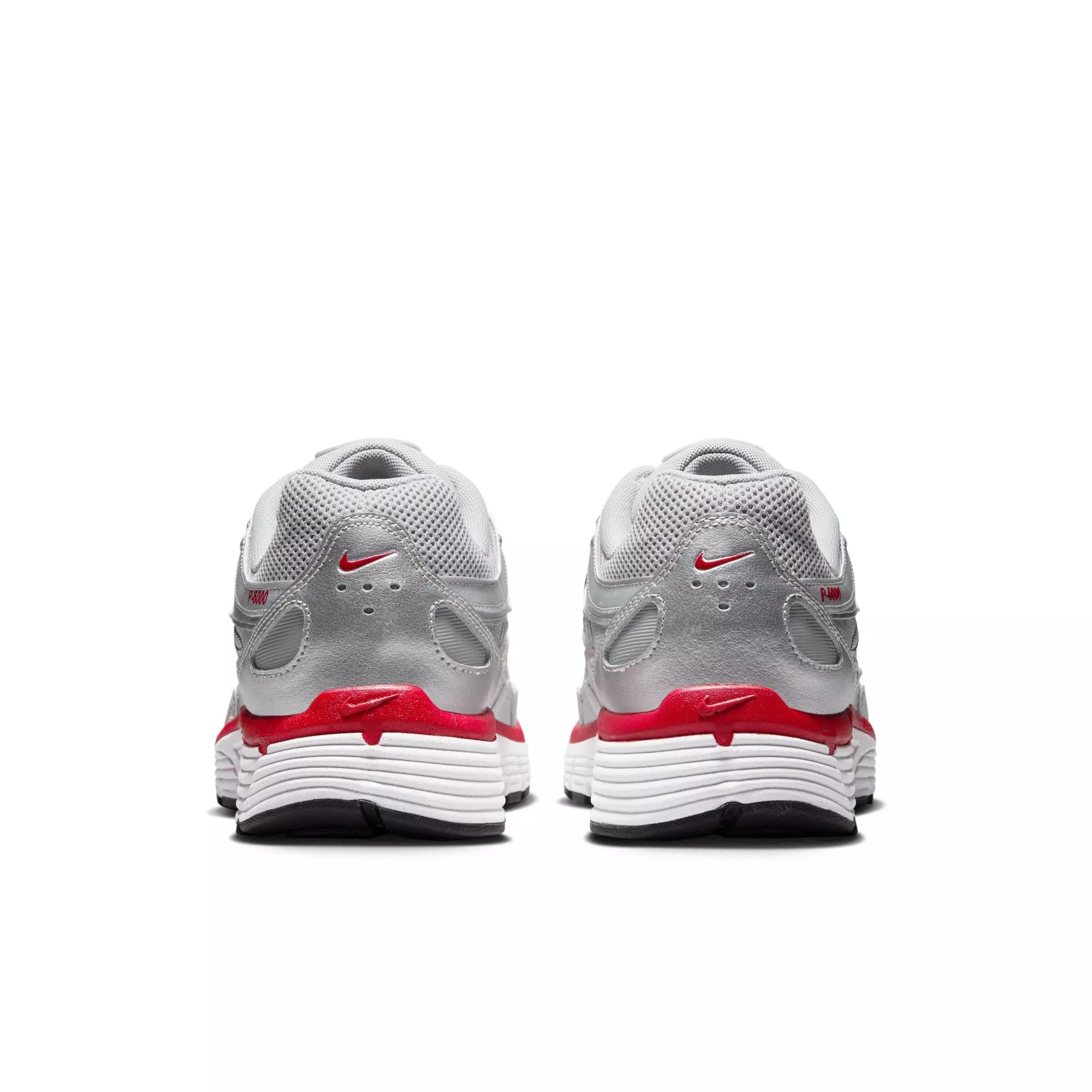 Nike P-6000 "Metallic Silver/Gym Red/Flt Silver" Men's Shoe - SILVER/RED