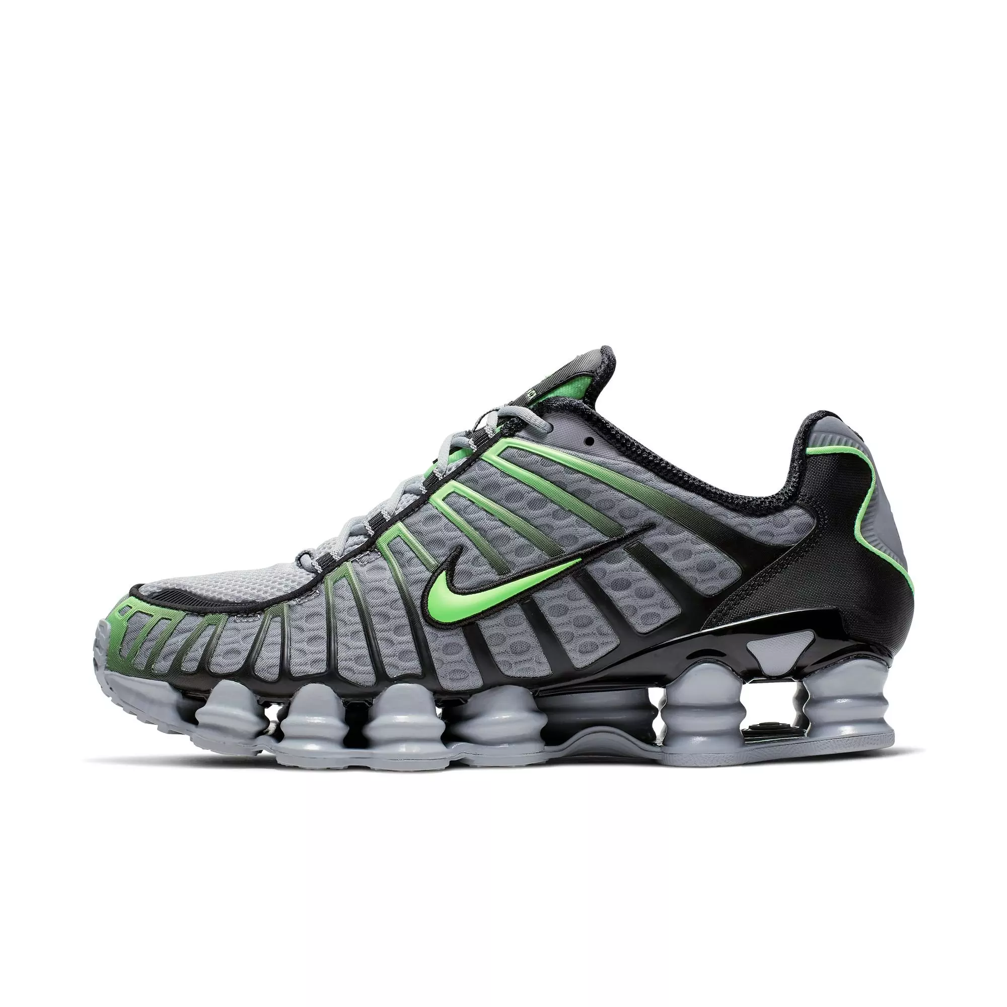 Nike Shox TL "Wolf Grey/Lime Blast/Black" Men's Shoe - GREY/GREEN