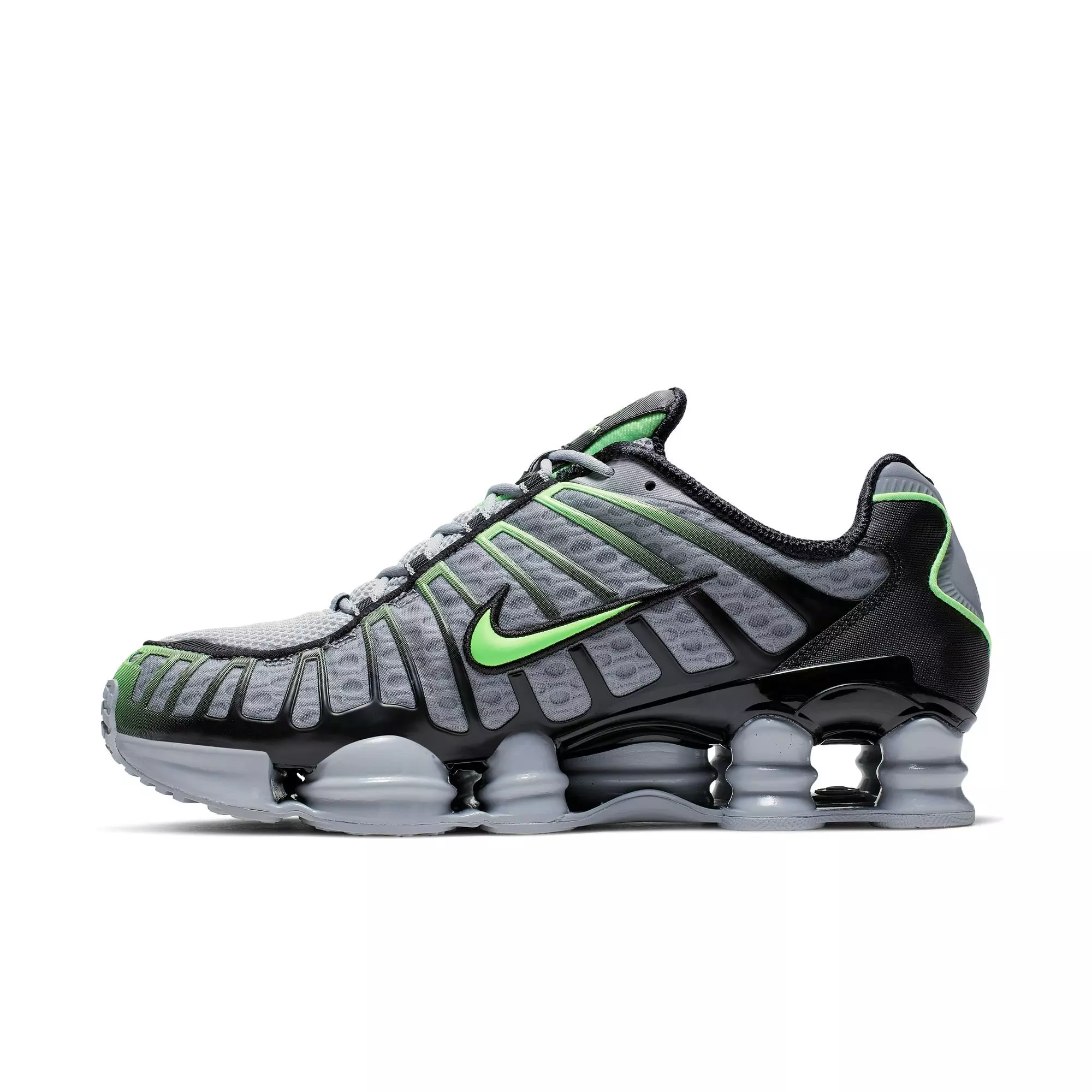 Nike Shox TL "Wolf Grey/Lime Blast/Black" Men's Shoe - GREY/GREEN
