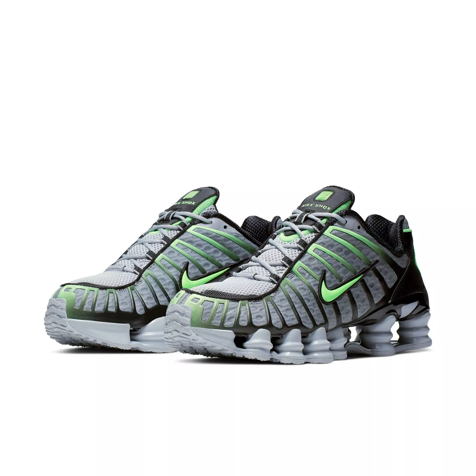 Nike Shox TL "Wolf Grey/Lime Blast/Black" Men's Shoe - GREY/GREEN