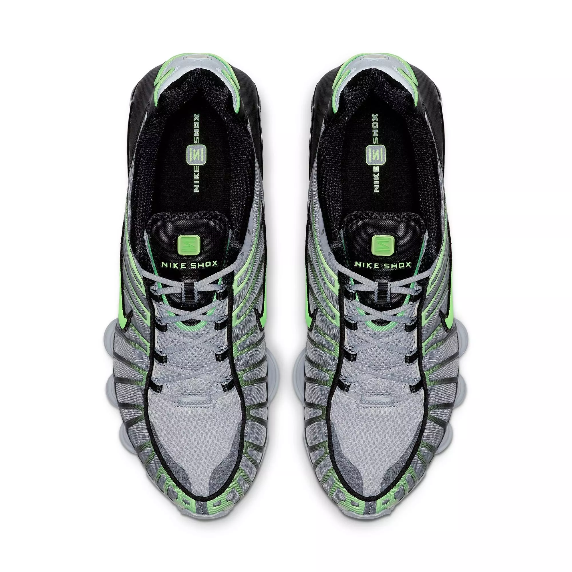 Nike Shox TL "Wolf Grey/Lime Blast/Black" Men's Shoe - GREY/GREEN