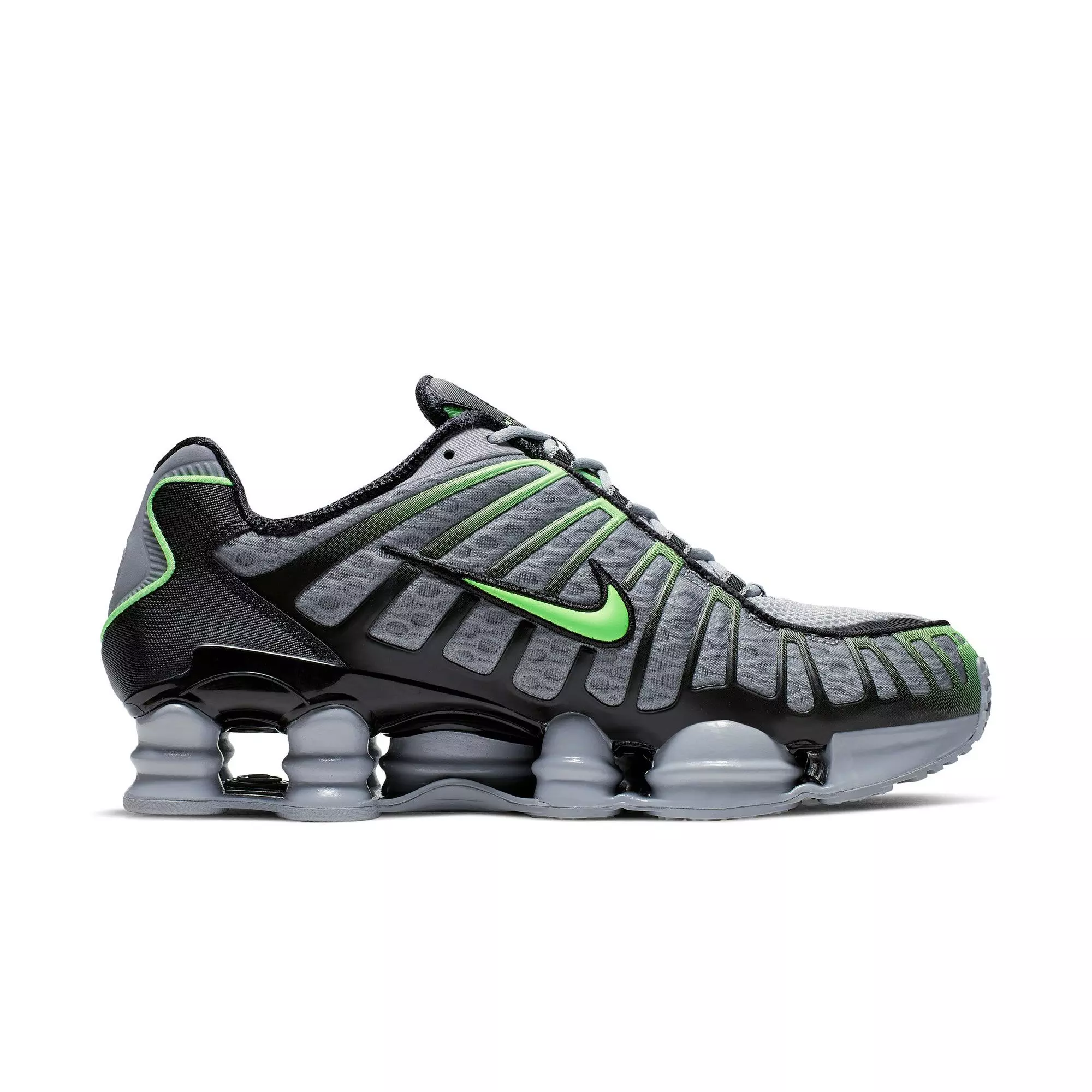 Nike Shox TL "Wolf Grey/Lime Blast/Black" Men's Shoe - GREY/GREEN
