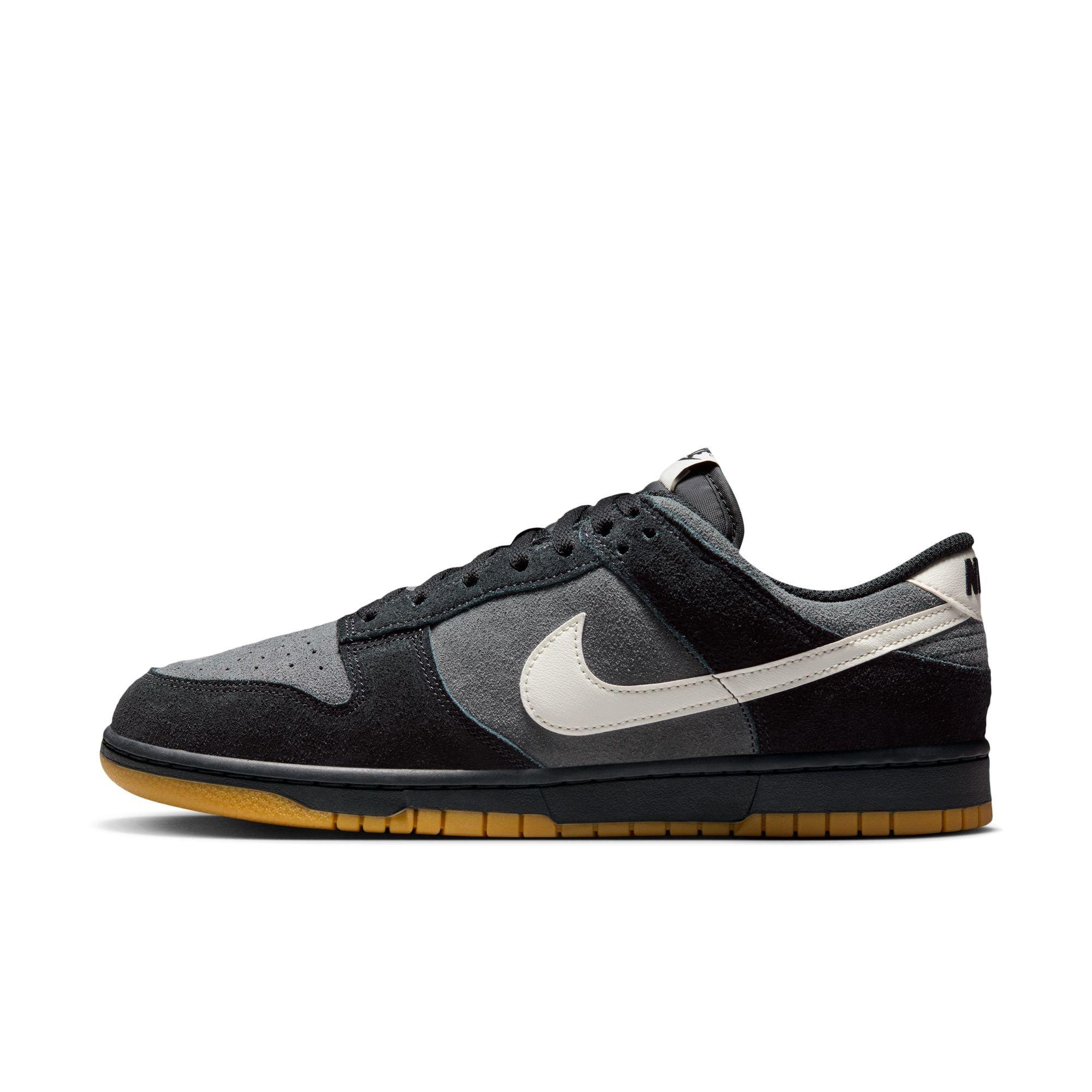 Nike Dunk Low Retro SE "Black/Pale Ivory/Anthracite" Men's Shoe - BLACK/GUM Thumbnail View 3