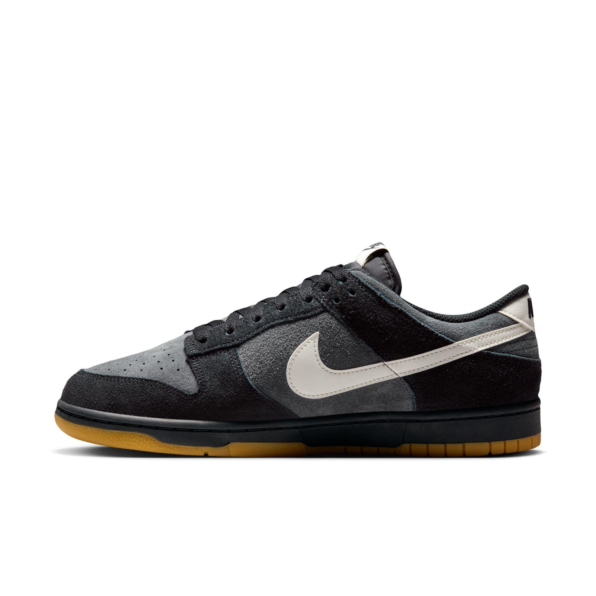 Nike Dunk Low Retro SE "Black/Pale Ivory/Anthracite" Men's Shoe - BLACK/GUM Thumbnail View 4