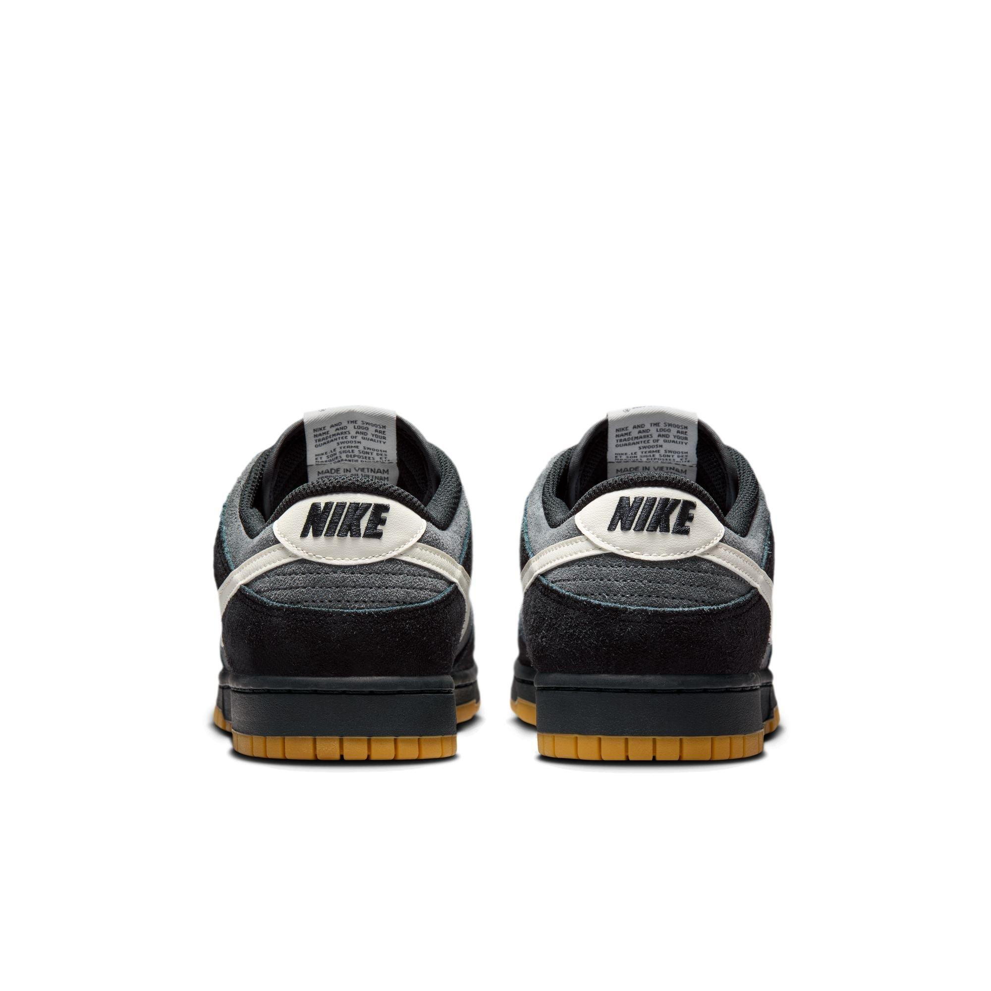 Nike Dunk Low Retro SE "Black/Pale Ivory/Anthracite" Men's Shoe - BLACK/GUM Thumbnail View 7