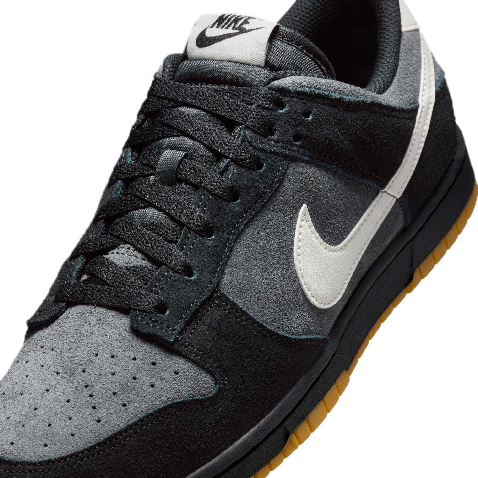 Nike Dunk Low Retro SE "Black/Pale Ivory/Anthracite" Men's Shoe - BLACK/GUM Thumbnail View 10