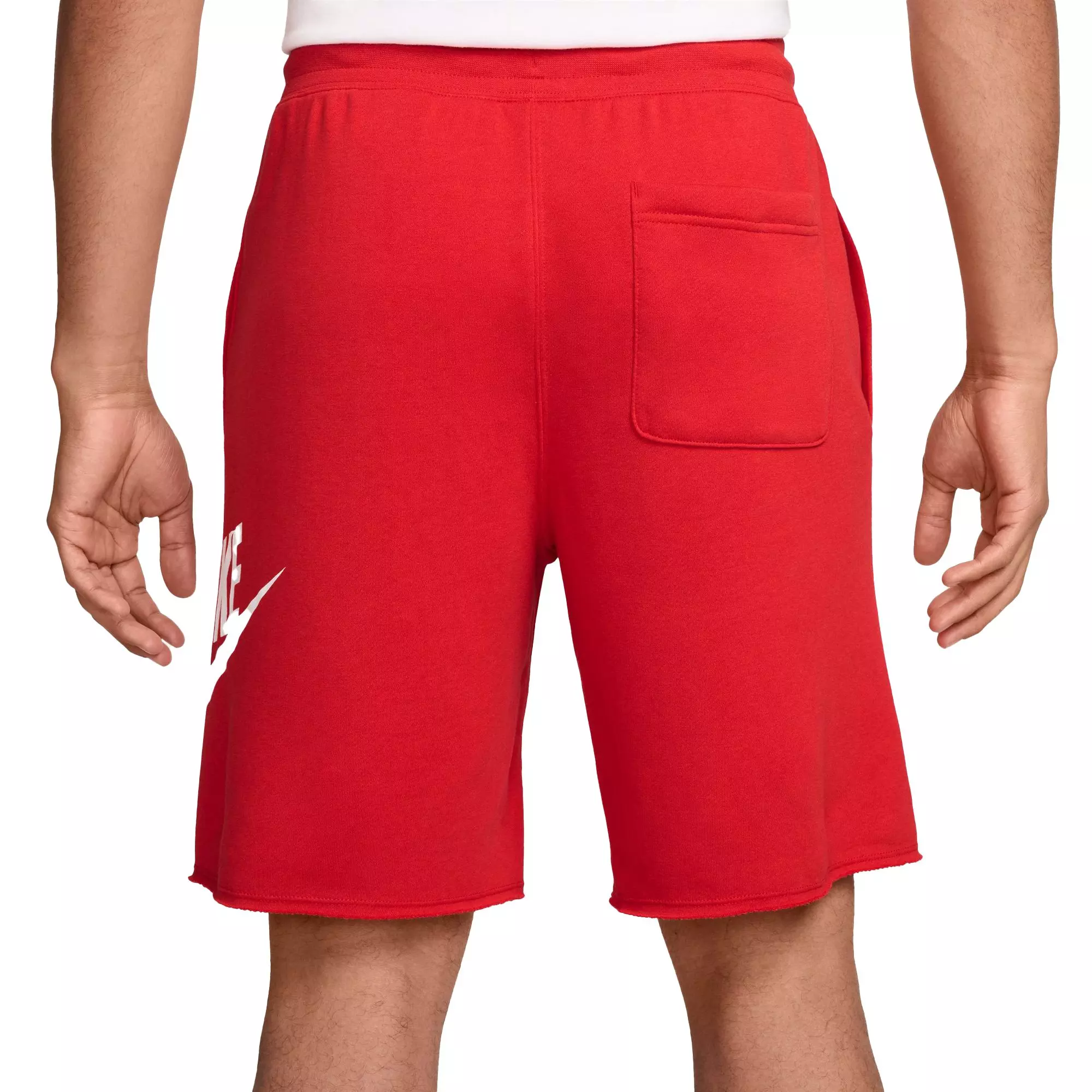 Nike Men's Club French Terry Alumni Shorts-Red - RED
