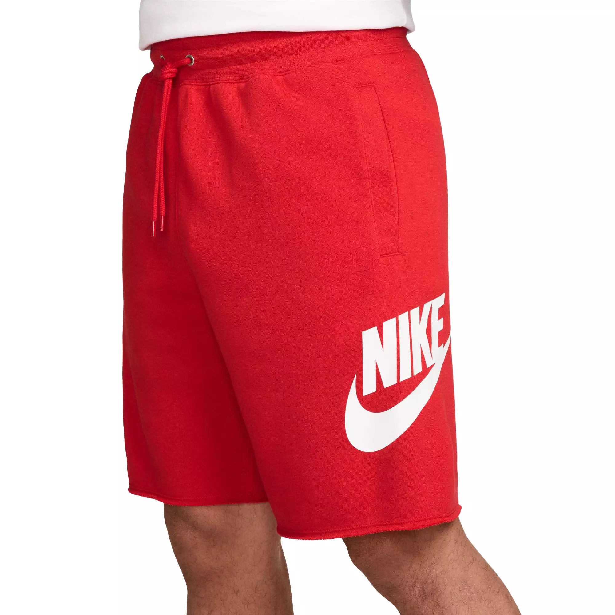 Nike Men's Club French Terry Alumni Shorts-Red - RED