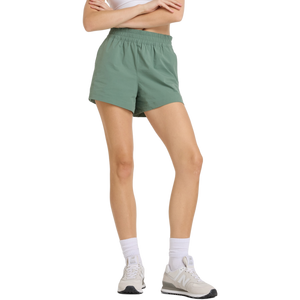 New Balance Women's Stretch Woven Pocket 3" Shorts-Green