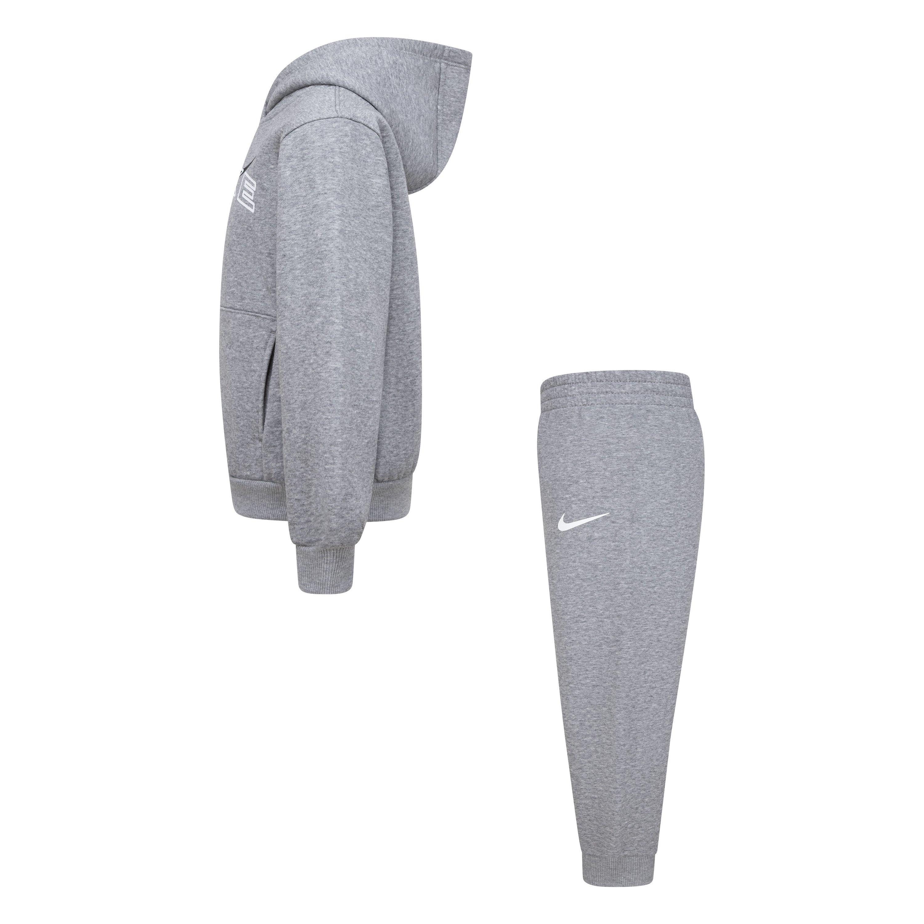Nike Club Fleece Hoodie Little Boys' Grey Set