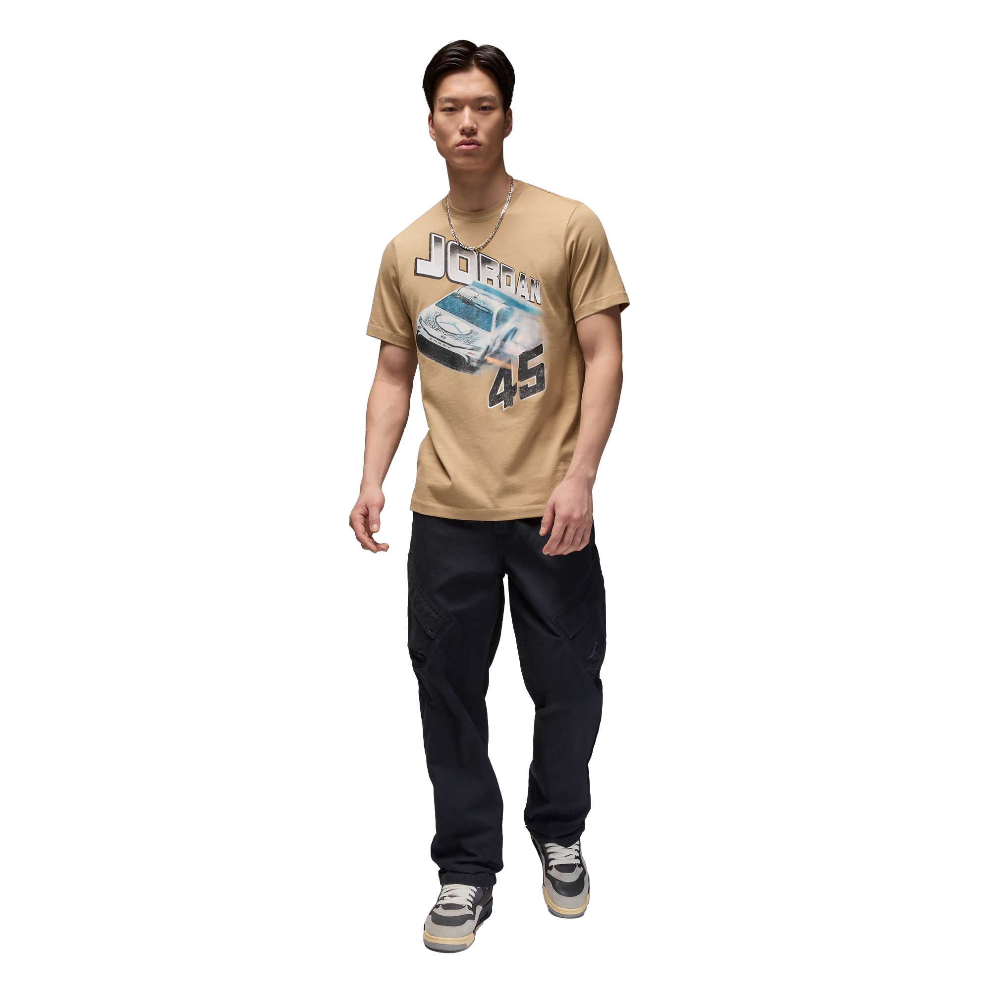 Jordan Men's Brand Tee - TAN Thumbnail View 6