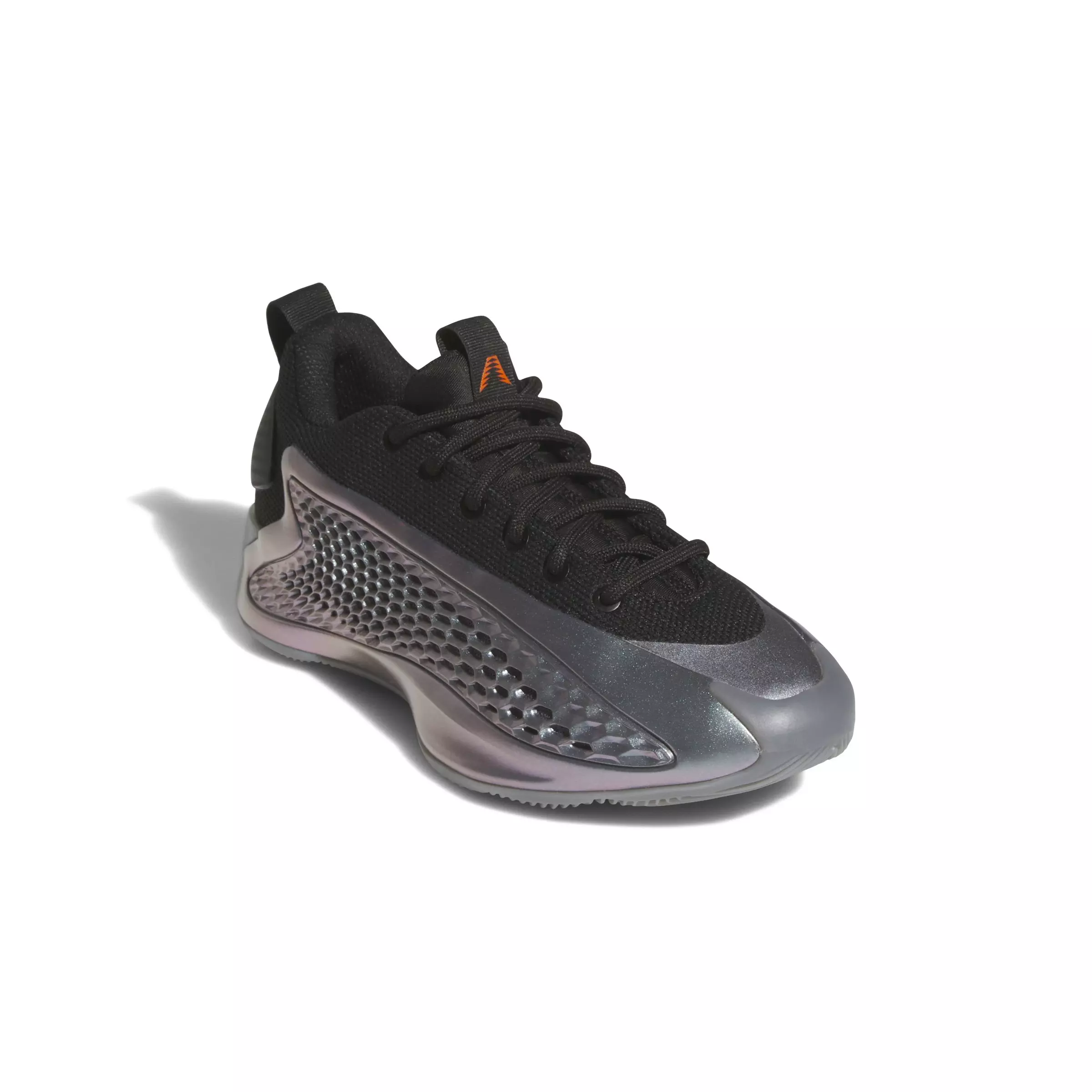 adidas Anthony Edwards 1 "Iron Metallic" Grade School Kids' Basketball Shoe - IRON/BLACK/ORANGE