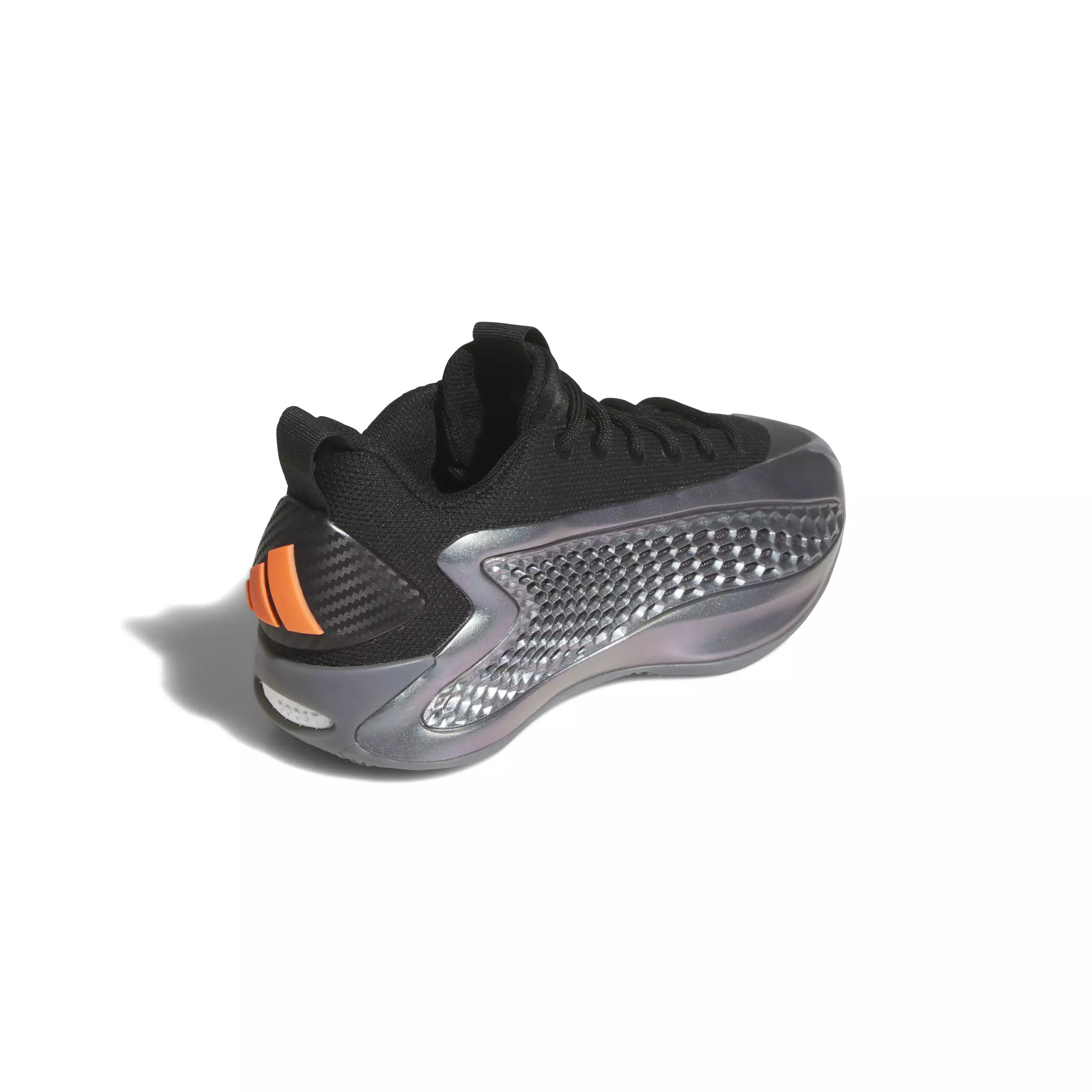 adidas Anthony Edwards 1 "Iron Metallic" Grade School Kids' Basketball Shoe - IRON/BLACK/ORANGE