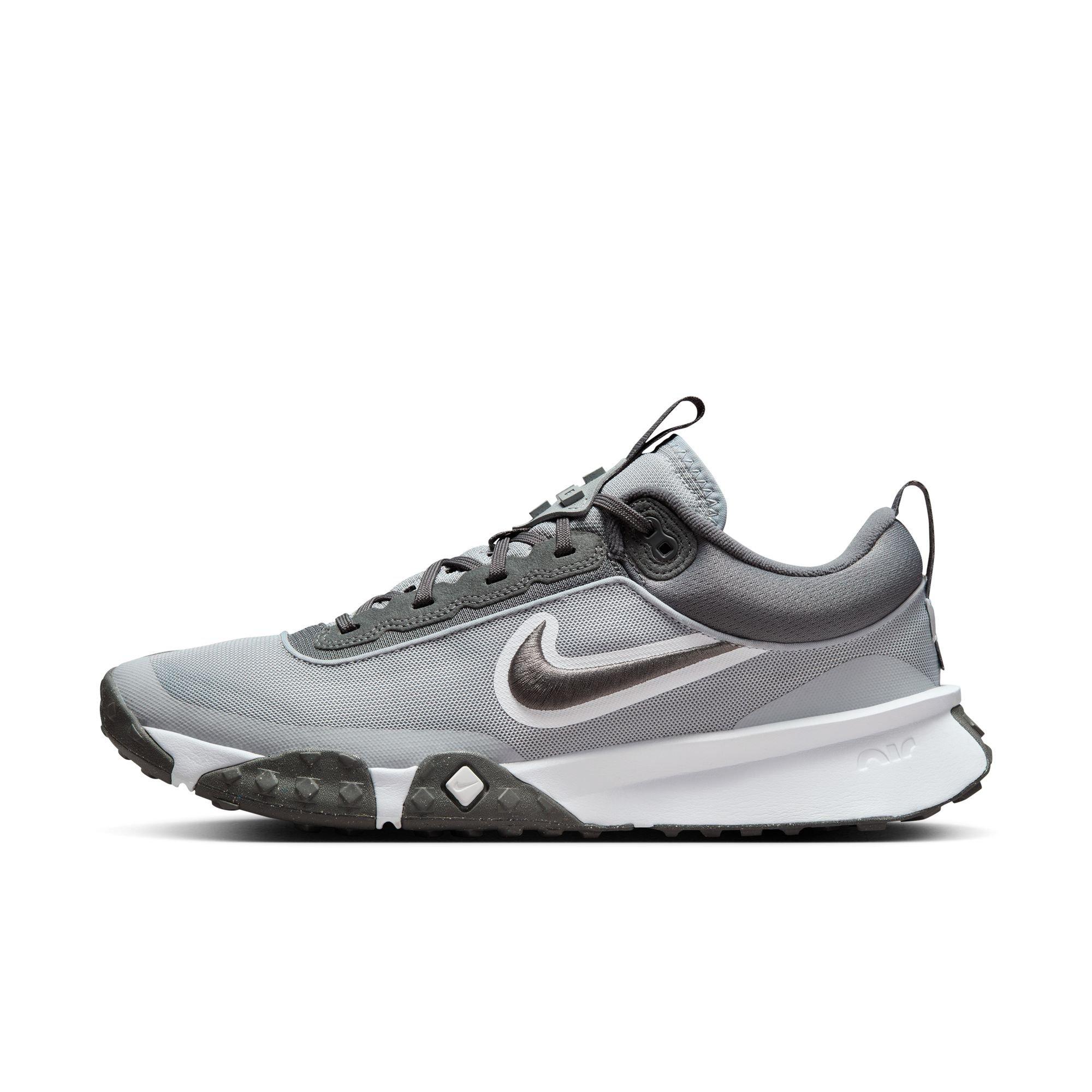 Nike Air Diamond Varsity Turf "Wolf Grey/Iron Grey/White" Men's Baseball Cleat - GREY/WHITE Thumbnail View 3