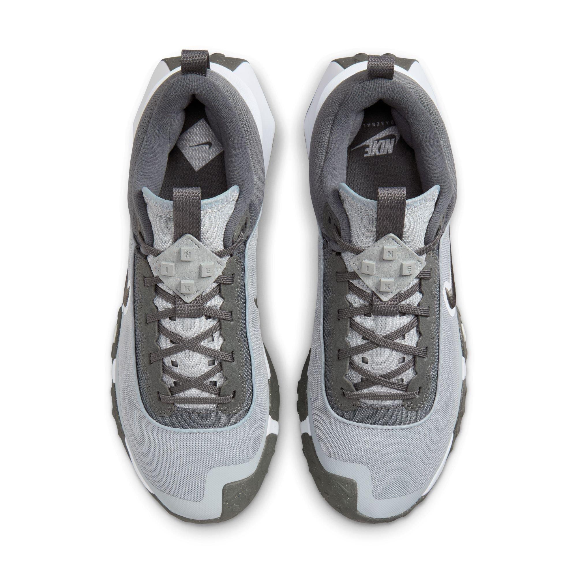 Nike Air Diamond Varsity Turf "Wolf Grey/Iron Grey/White" Men's Baseball Cleat - GREY/WHITE Thumbnail View 6